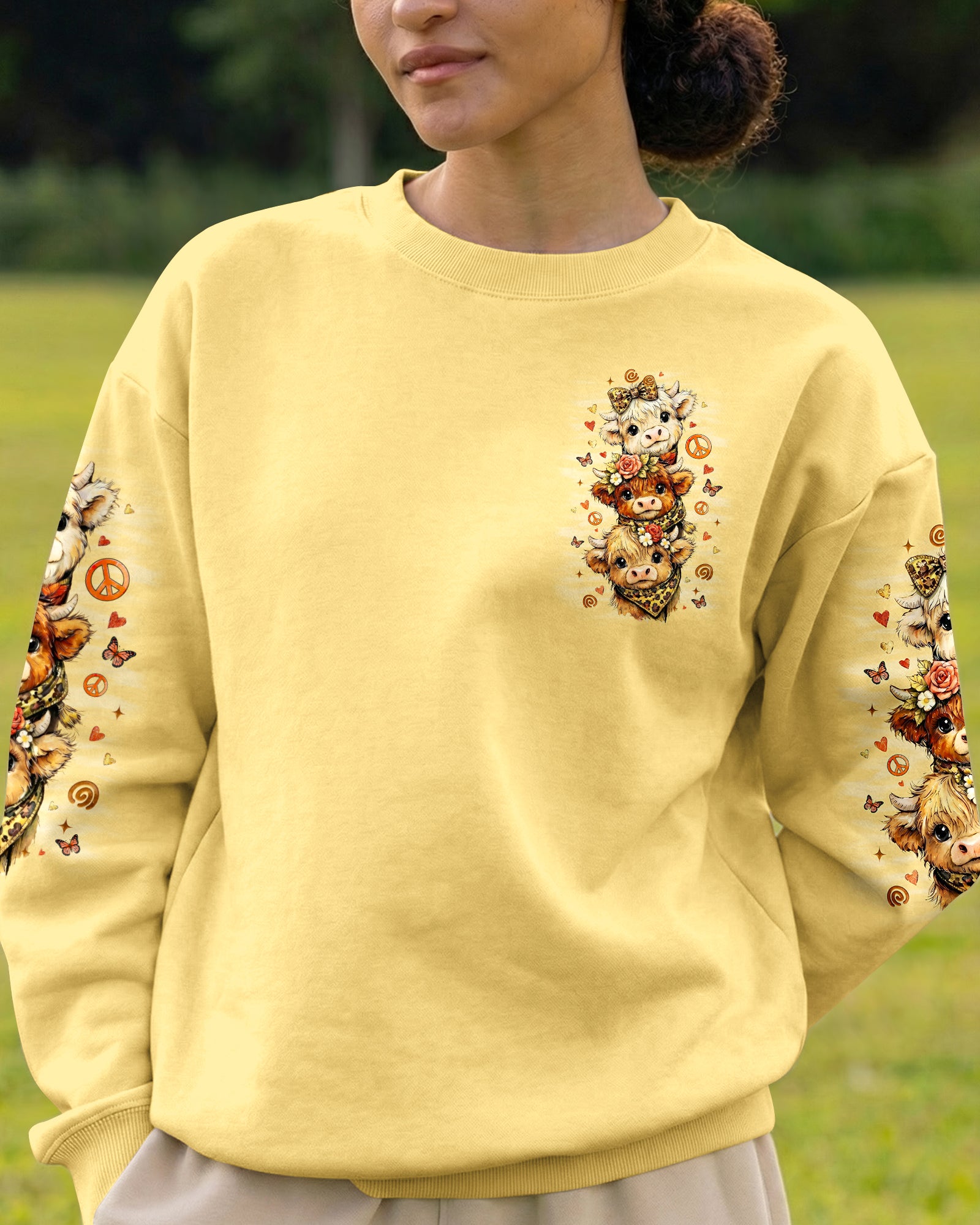 GOOD TIMES CRAZY FRIEND COW ALL OVER PRINT - TLNO1006261
