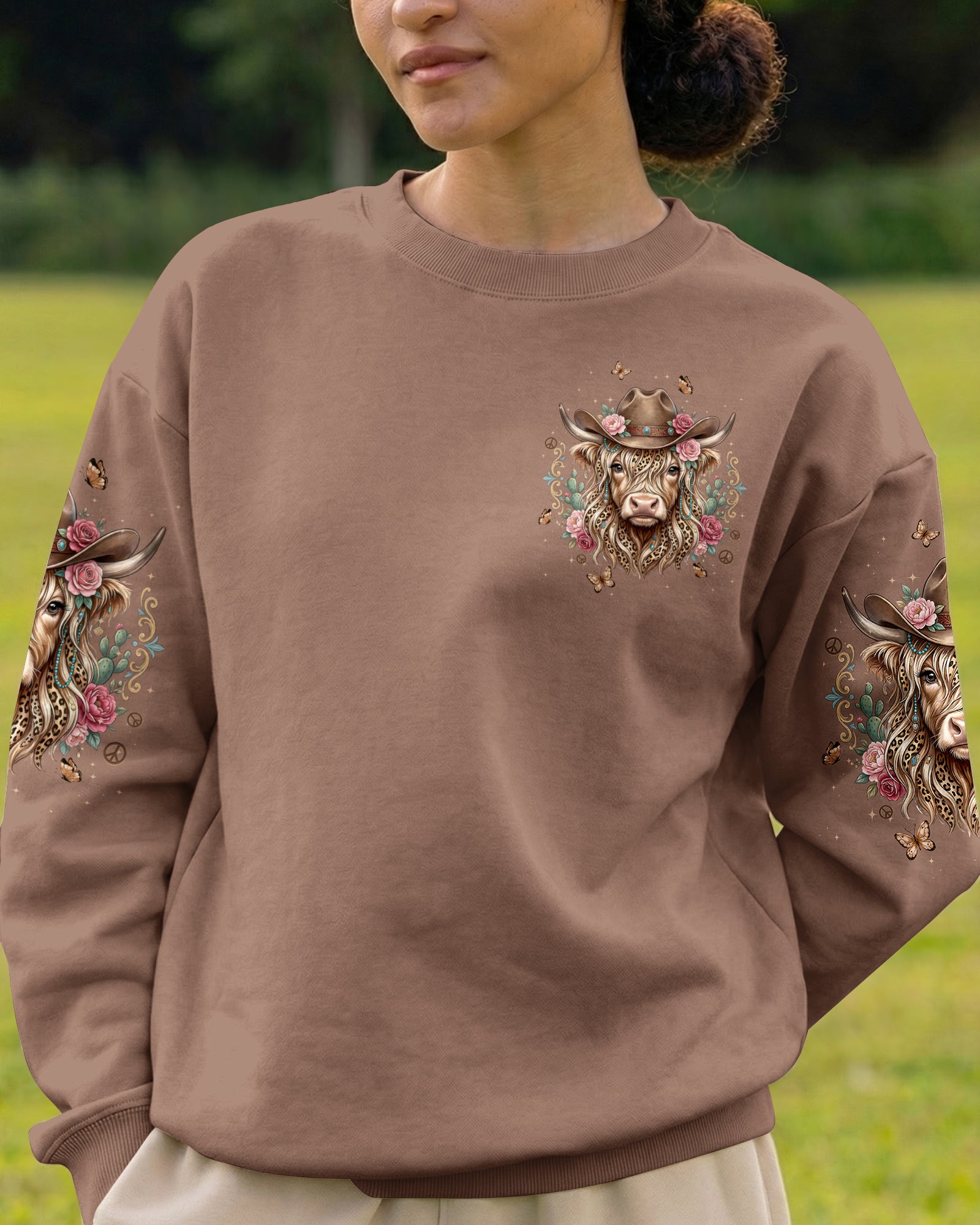 LITTLE COUNTRY LOTTA ATTITUDE COW ALL OVER PRINT  - TLTW1006264