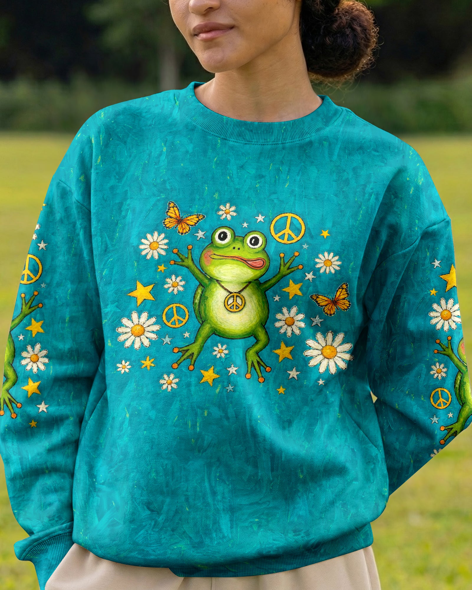 BE YOU THE WORLD WILL ADJUST FROG ALL OVER PRINT  - TLNO2804262