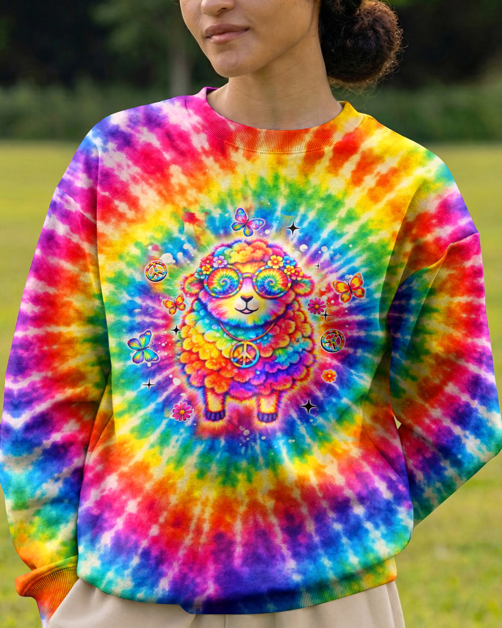 I'M NOT THE BLACK SHEEP COLORFUL SWIRL ALL OVER PRINT  - TLHN2703263