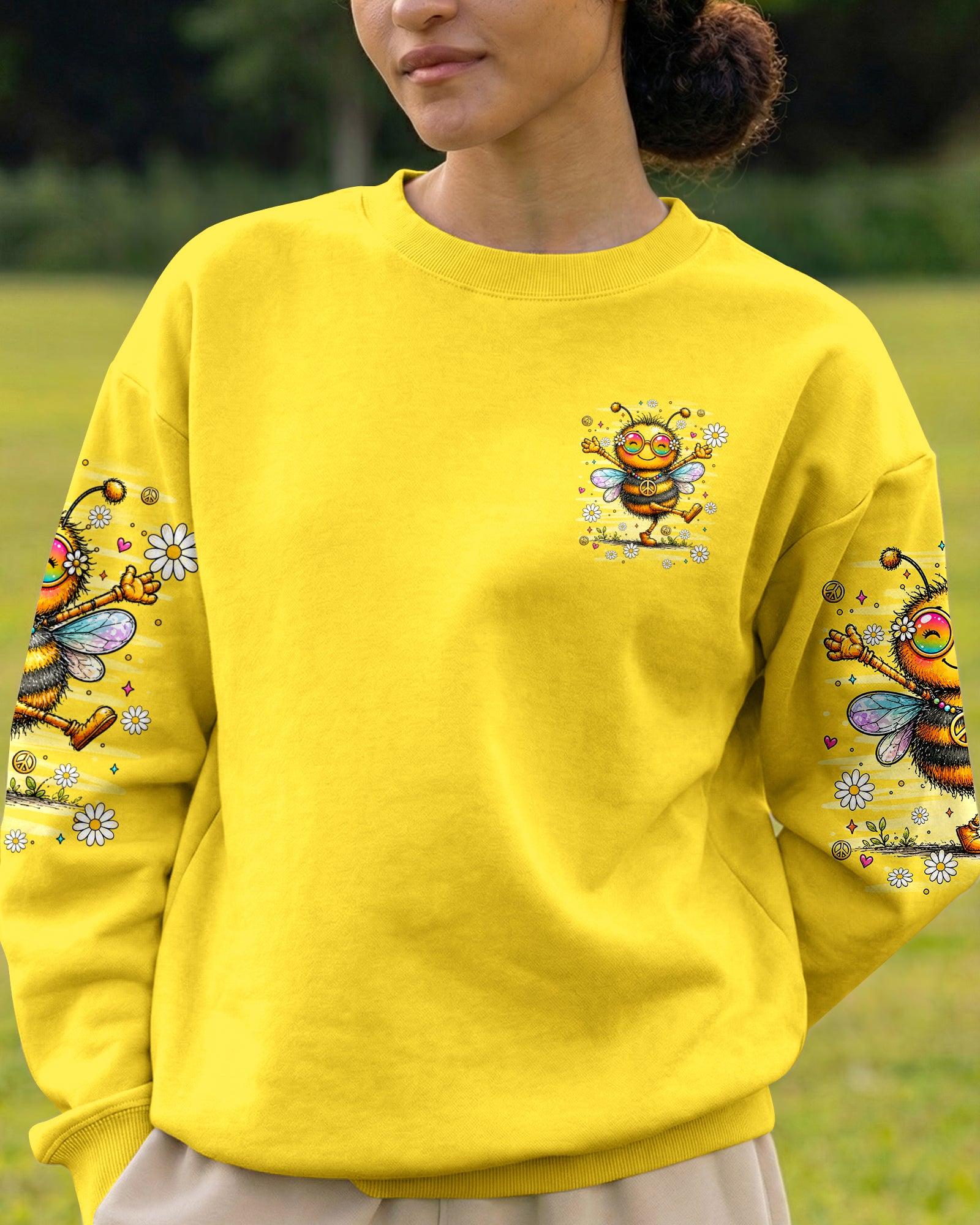 BE YOU THE WORLD WILL ADJUST BEE ALL OVER PRINT - TLHN2407261
