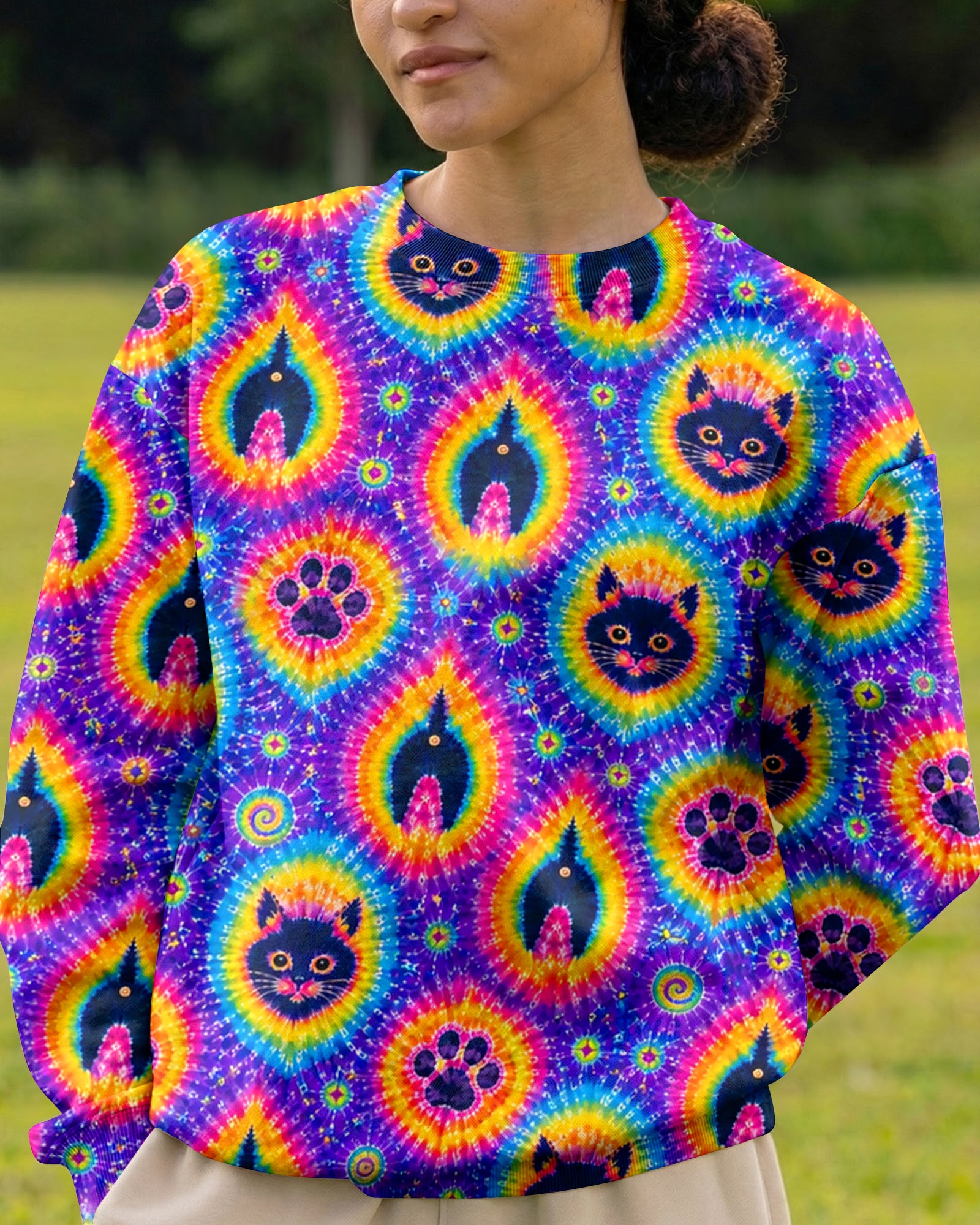 FUNNY CAT PAW PRINT ALL OVER PRINT - TLHN0907261
