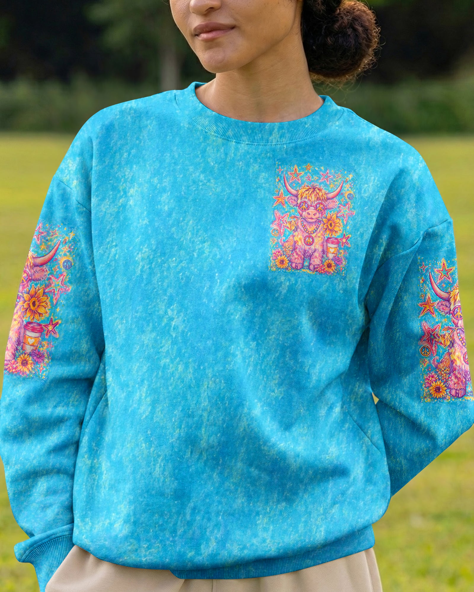NOT TODAY HEIFER HIGHLAND COW PEACE ALL OVER PRINT - KMTM1507263
