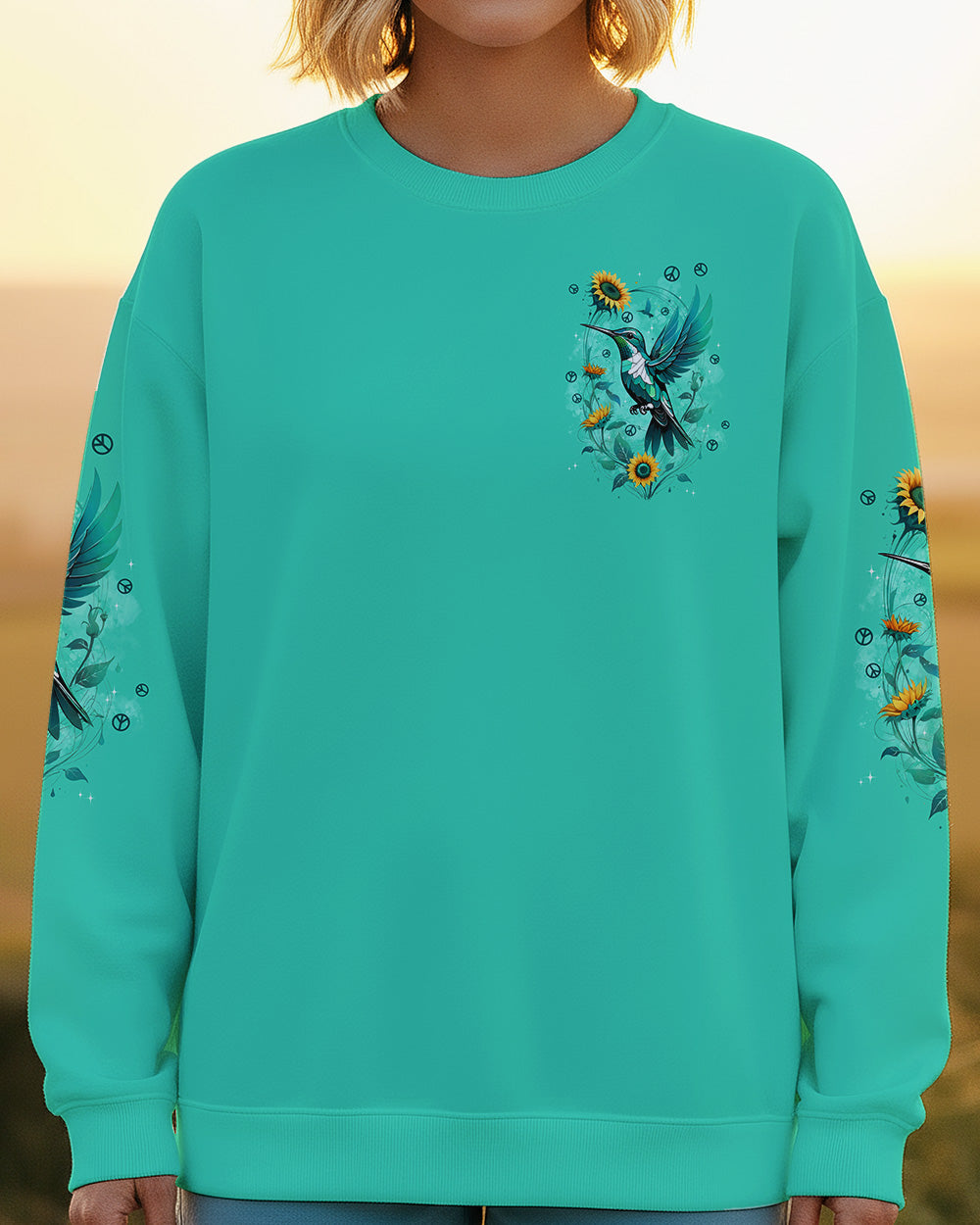 JUST BREATHE HUMMINGBIRD ALL OVER PRINT - TYPQ2702262