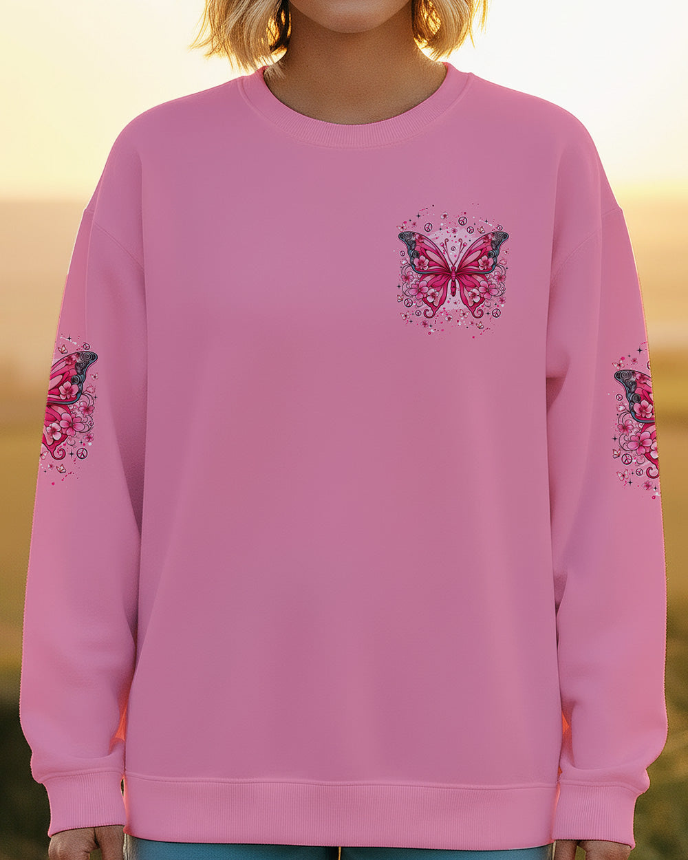 HAPPY MIND HAPPY LIFE BUTTERFLY ALL OVER PRINT - TYQY2602261