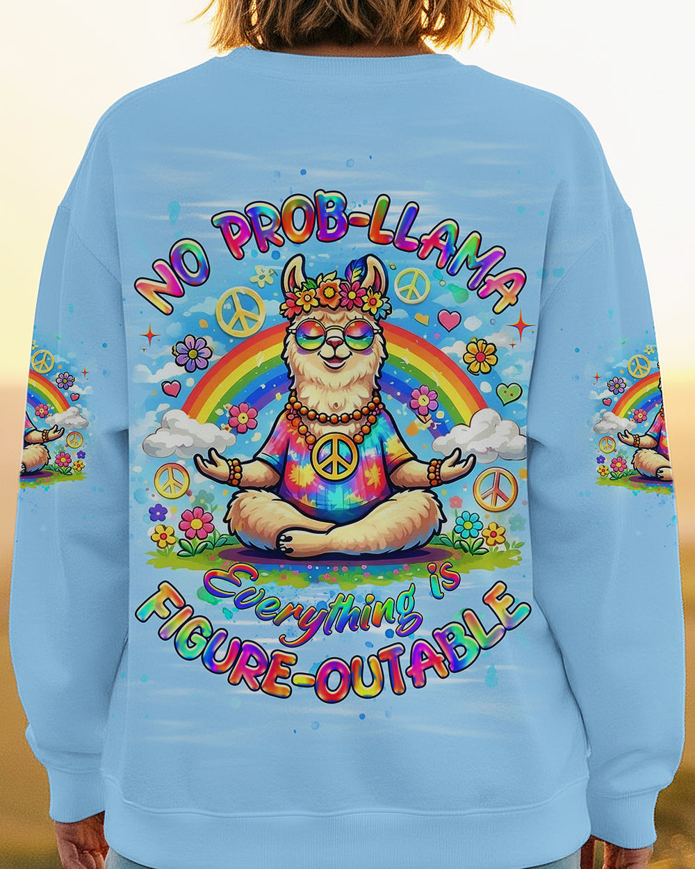 NO PROB-LLAMA ALL OVER PRINT - YHHG1102261
