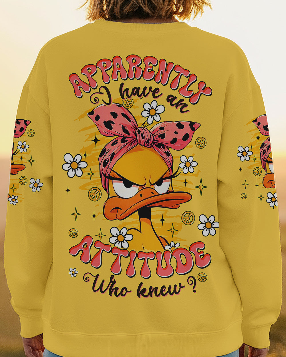 APPARENTLY I HAVE AN ATTITUDE WHO KNEW DUCK ALL OVER PRINT - TLTW0403261