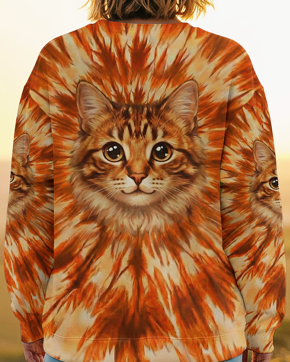 ORANGE AURA CAT ALL OVER PRINT - TYPQ2602262