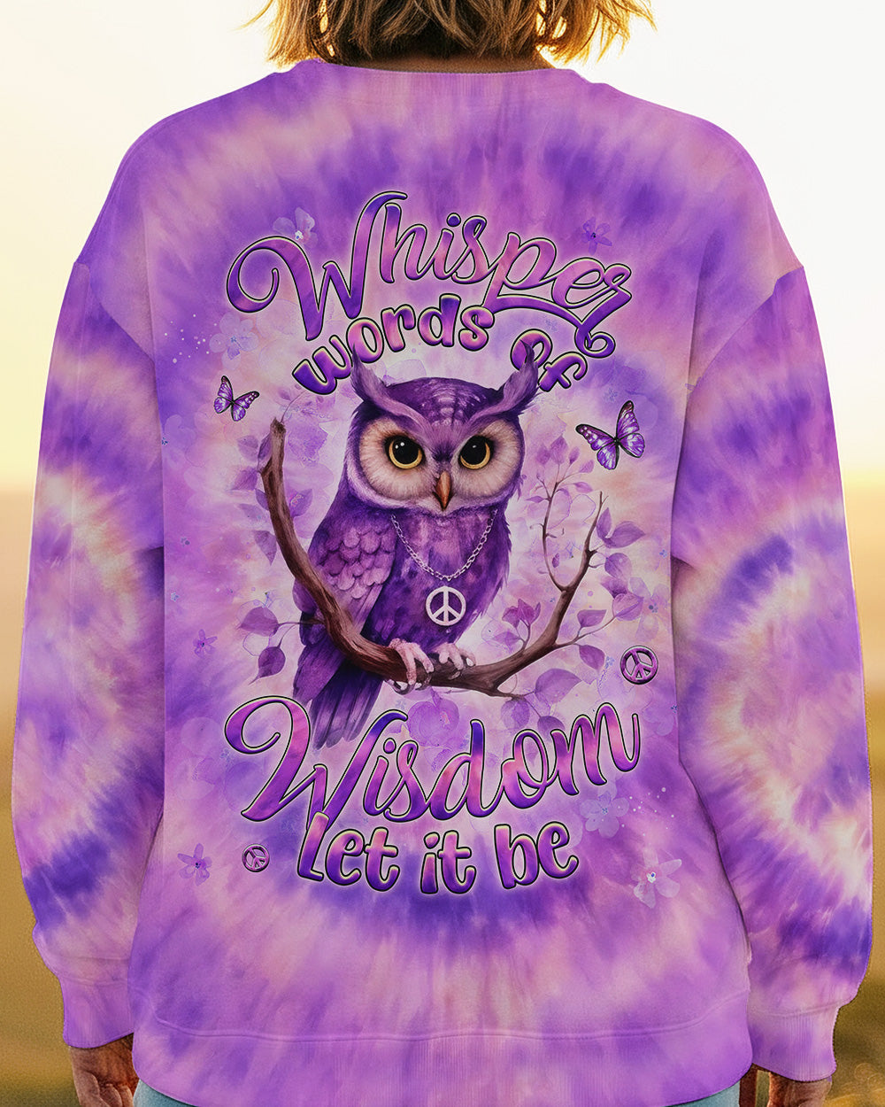 WHISPER WORDS OF WISDOM LET IT BE OWL ALL OVER PRINT - YHHG2702261