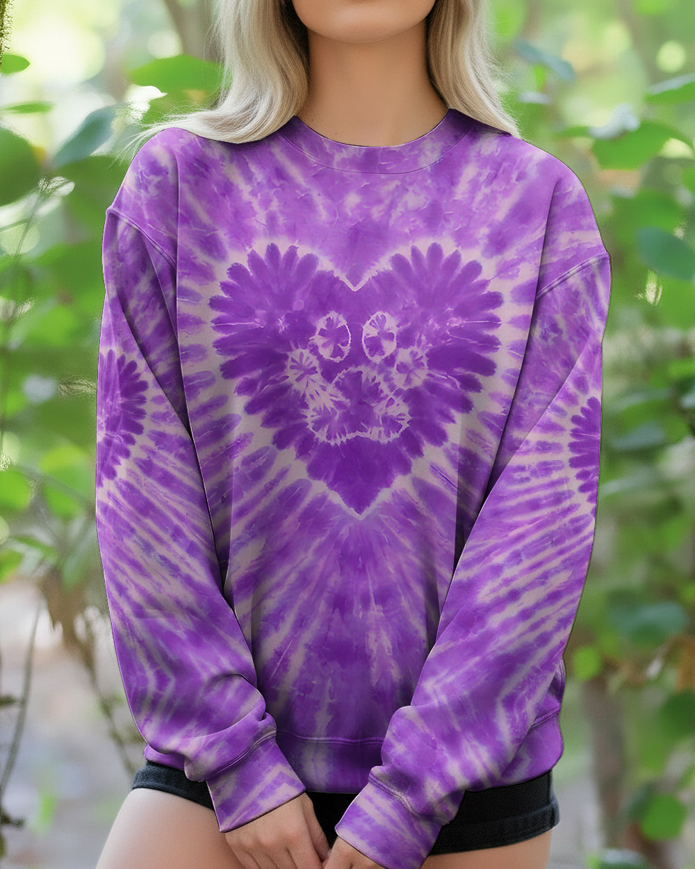 PURPLE PAW HEART ALL OVER PRINT - TYQY1003261