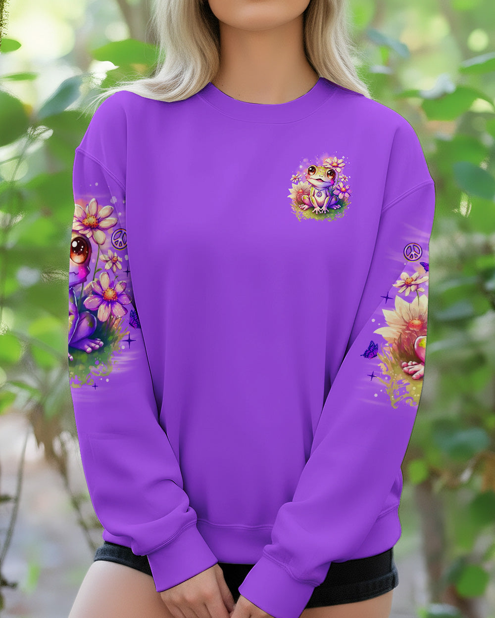 BE YOU THE WORLD WILL ADJUST FROG ALL OVER PRINT - TLNO0302261