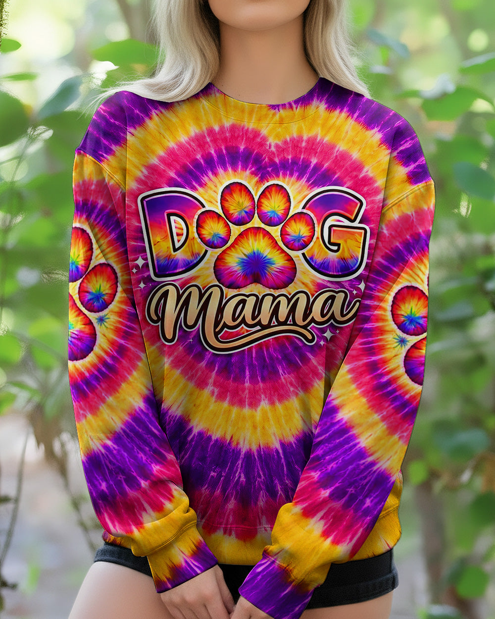 DOG MAMA PAW PRINT SWIRL ALL OVER PRINT - TLNT2702261