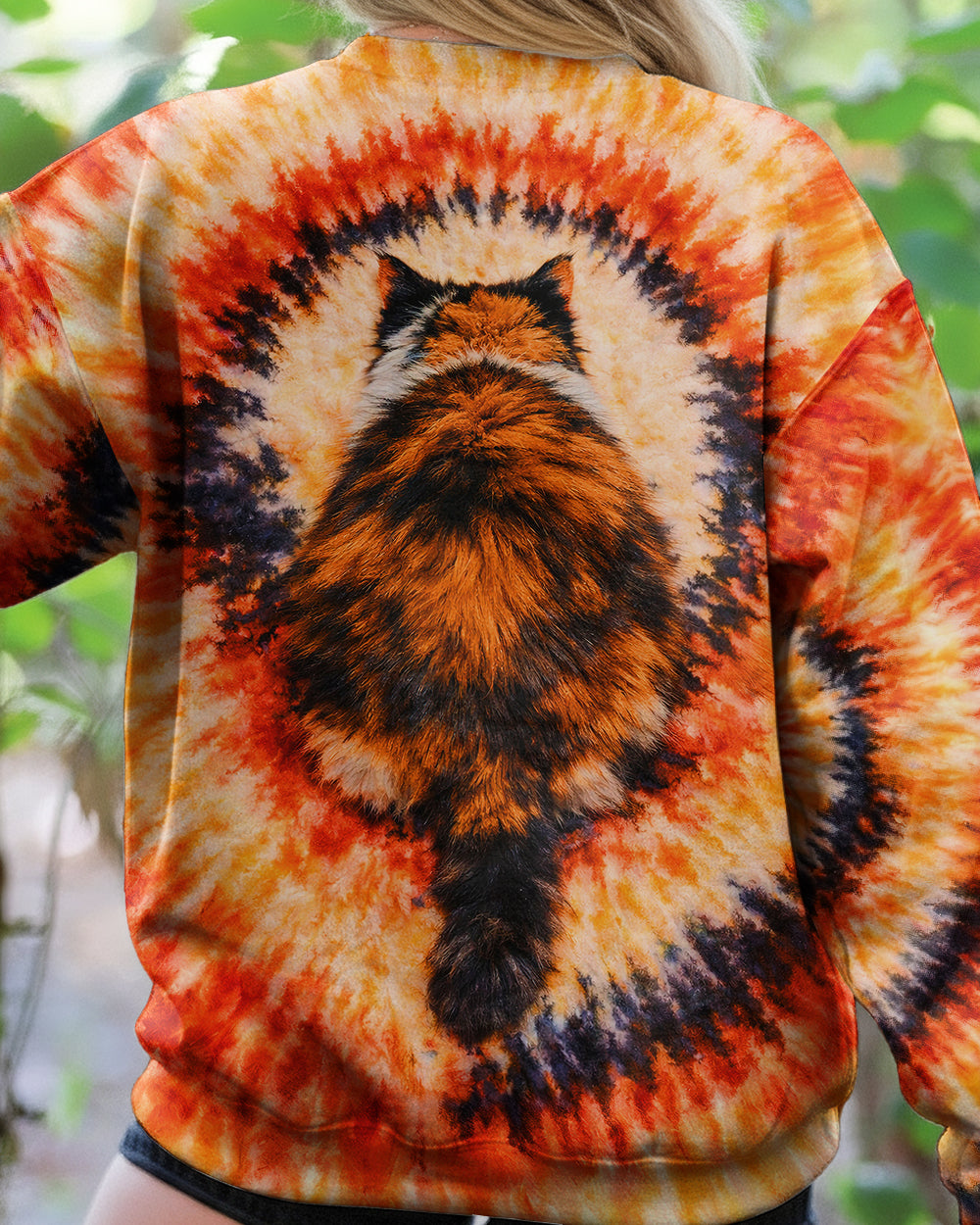 CALICO CAT ORANGE SWIRL ALL OVER PRINT   - TLNT0903262