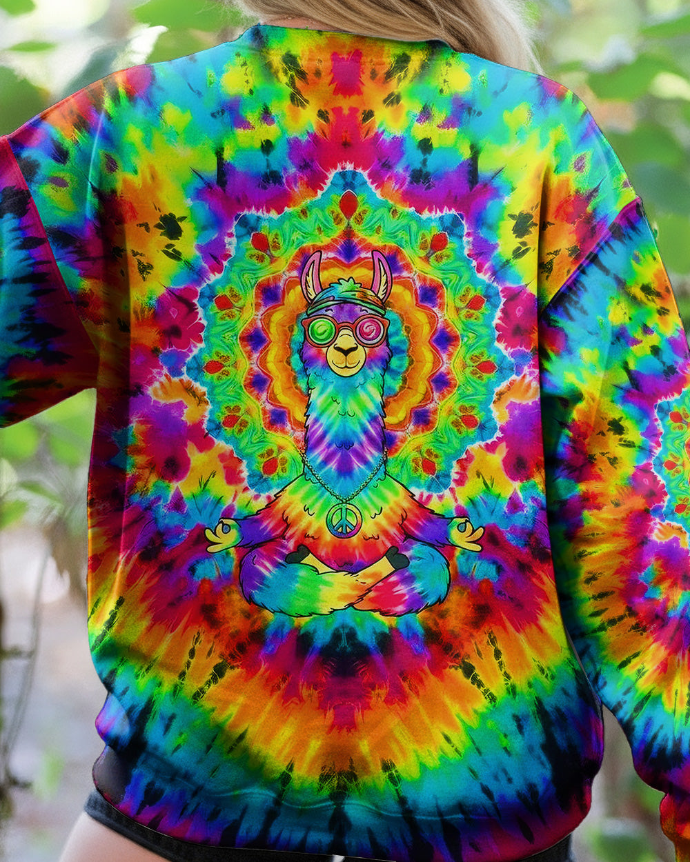 RAINBOW SWIRL LLAMA ALL OVER PRINT - YHHG0302262