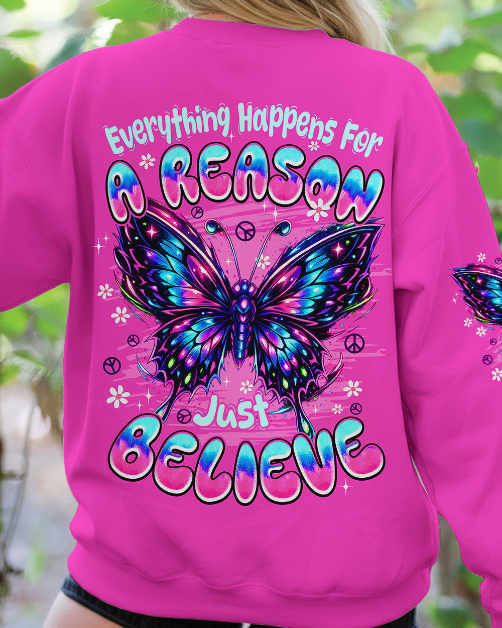 JUST BELIEVE BUTTERFLY ALL OVER PRINT - TYPQ2702263