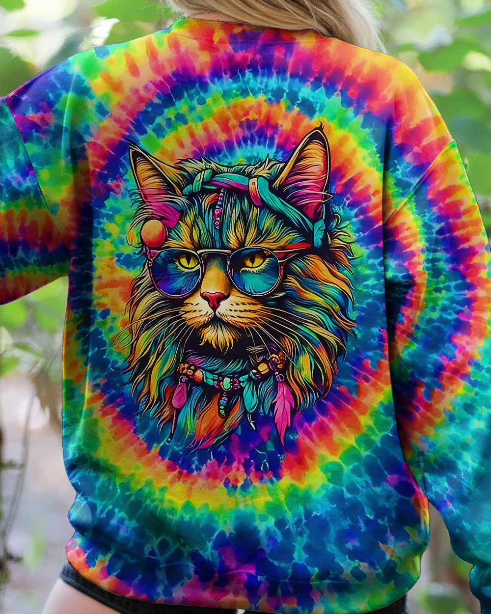 HIPPIE CAT SWIRL ALL OVER PRINT - TLNO0202261