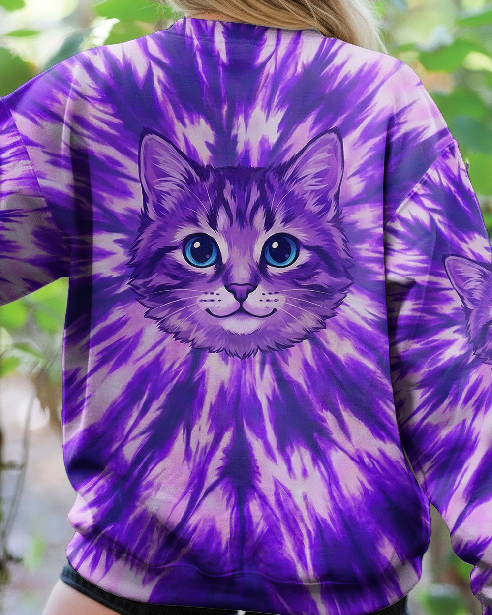 PURPLE AURA CAT ALL OVER PRINT - TYPQ0402262