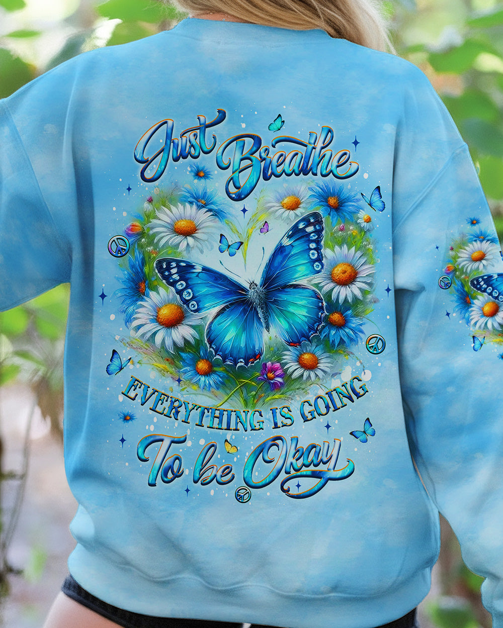JUST BREATHE BUTTERFLY ALL OVER PRINT - YHLT3001262