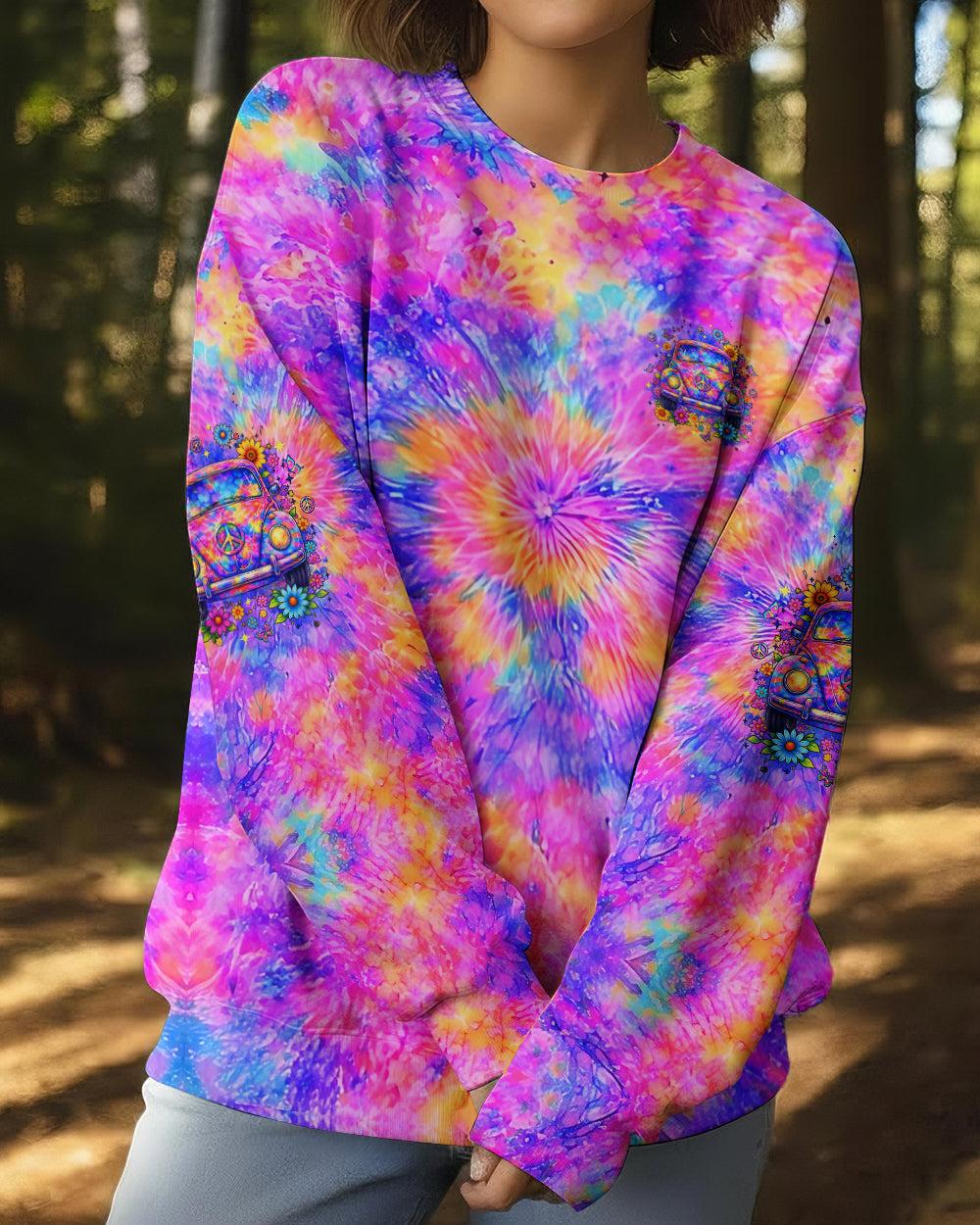 RUNNING AGAINST THE WIND CAR TIE DYE ALL OVER PRINT - YHLT2302262