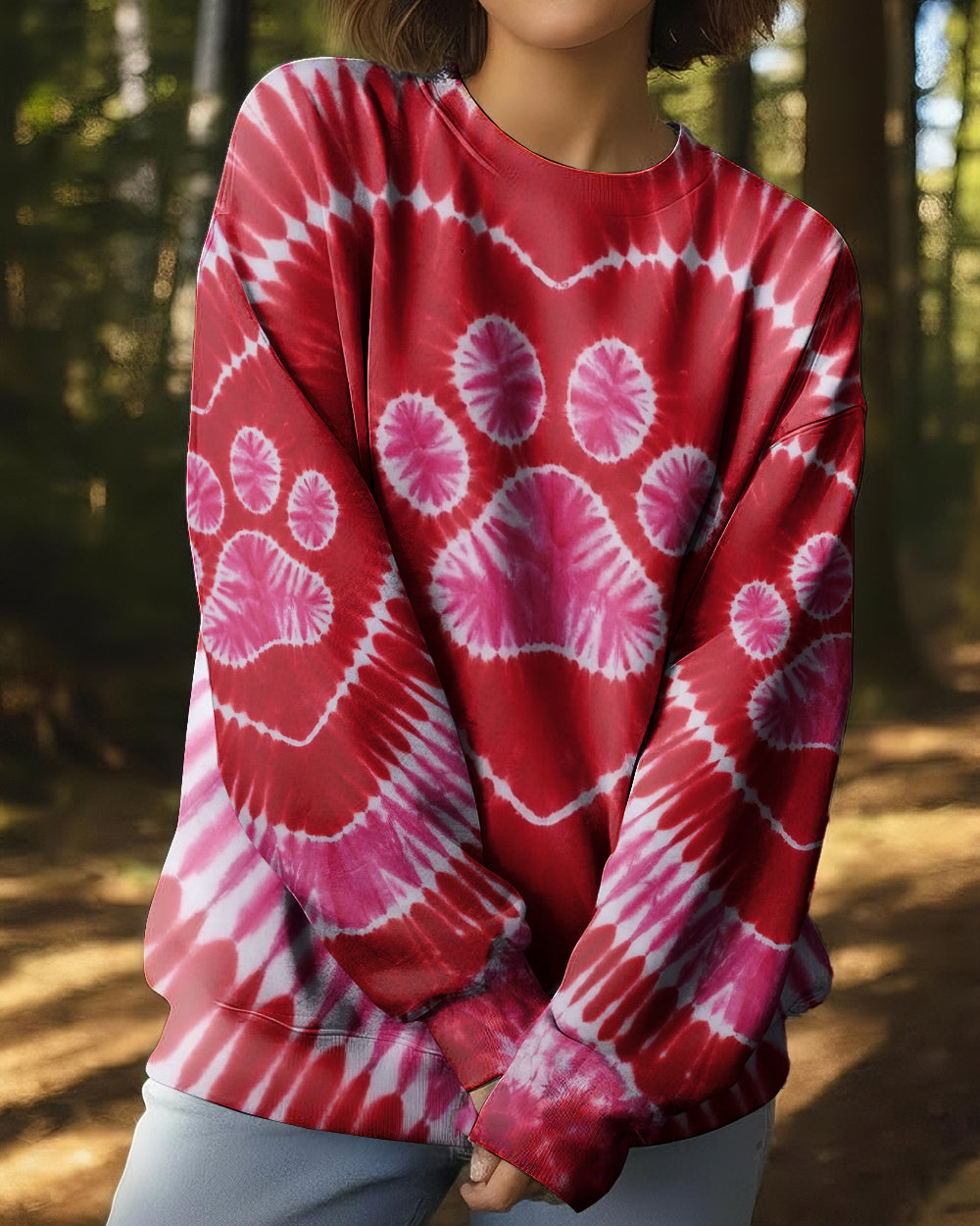 RED PINK PAW HEART ALL OVER PRINT - TYPQ0703261