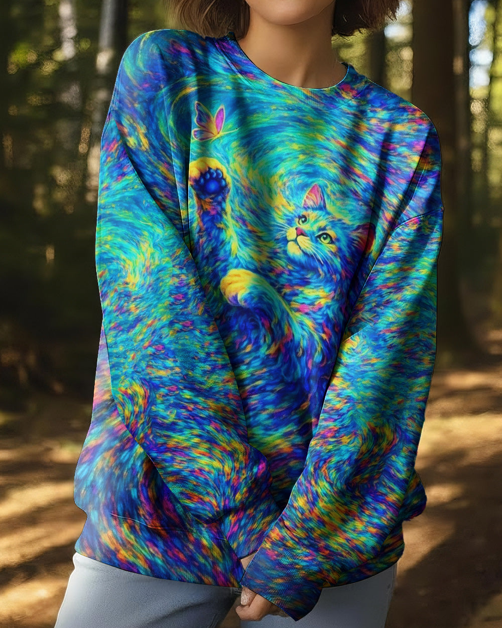 AURORA SPIRIT CAT ALL OVER PRINT - YHHG2402261
