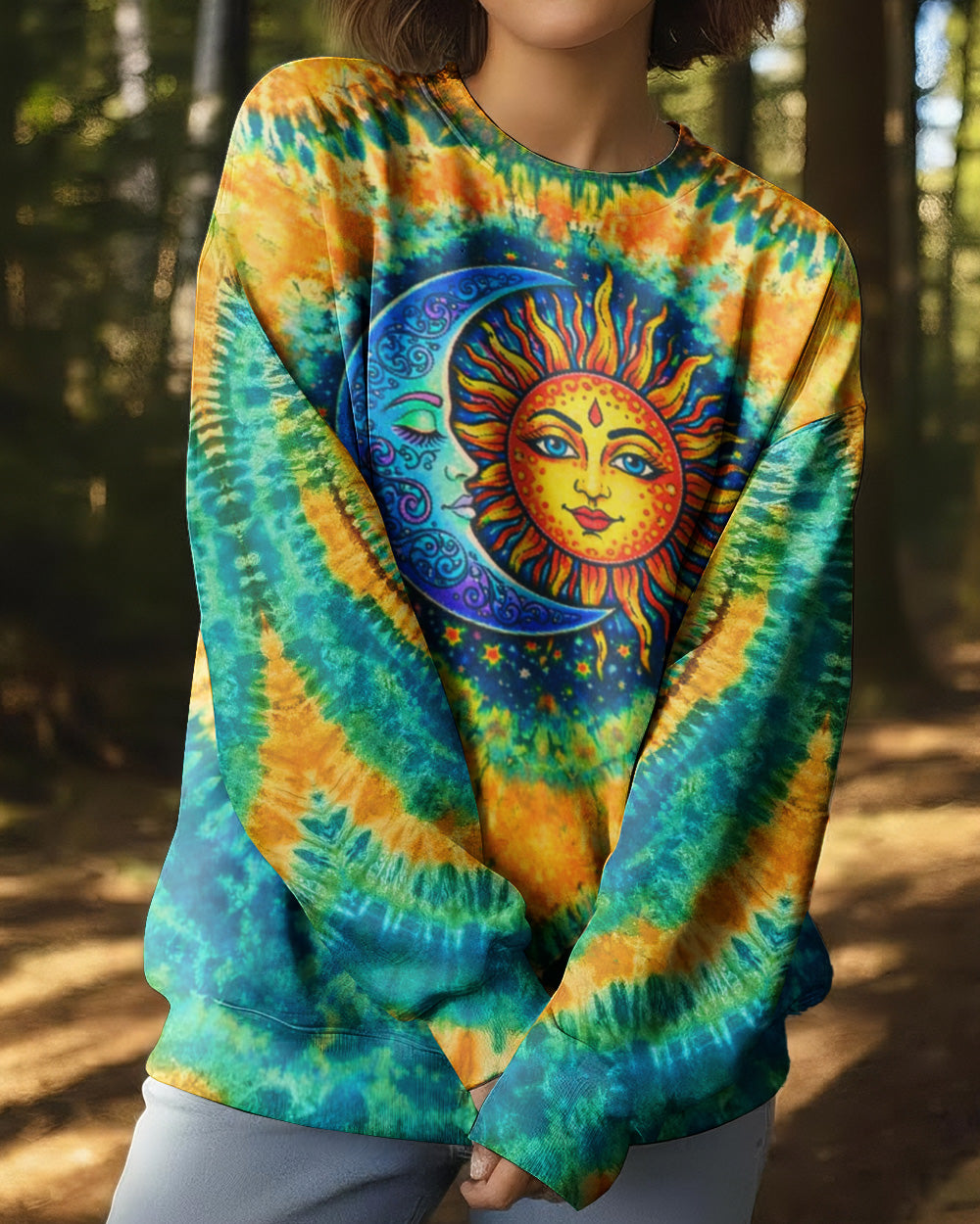 HIPPIE SUN & MOON  SWIRL ALL OVER PRINT - TLTW0203262
