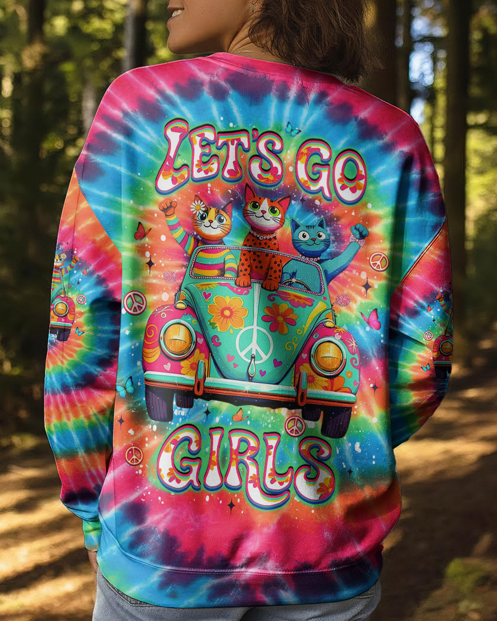 LET'S GO GIRLS CAT ALL OVER PRINT - YHLT0402262