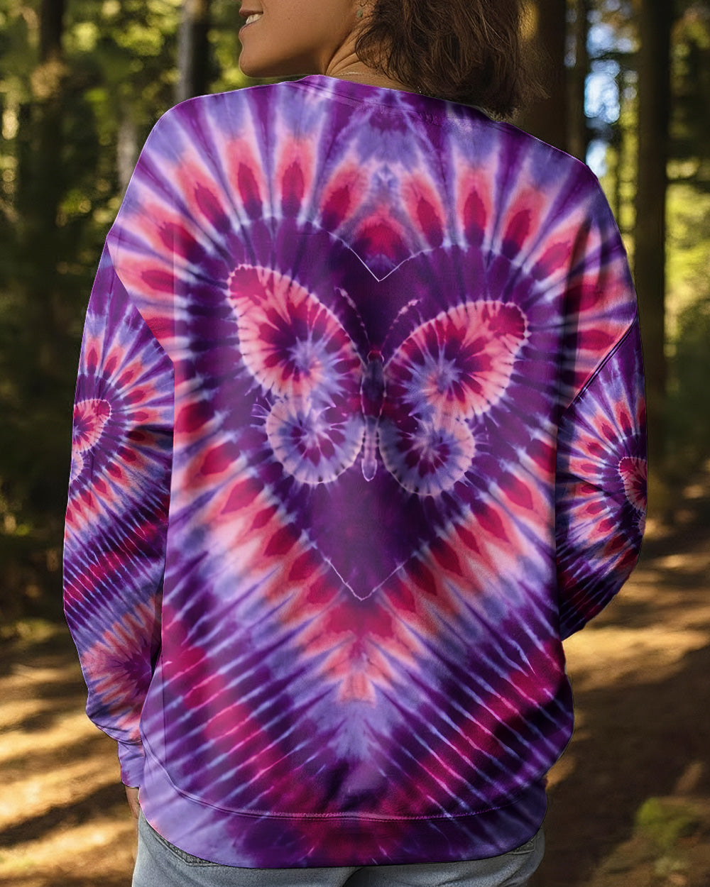 PURPLE BUTTERFLY HEART ALL OVER PRINT - TYQY1603261