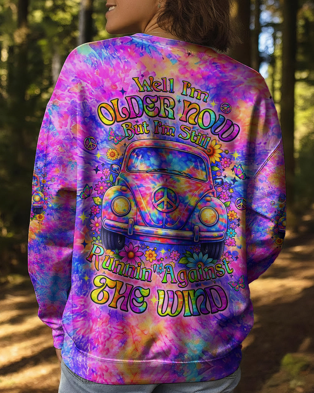 RUNNING AGAINST THE WIND CAR TIE DYE ALL OVER PRINT - YHLT2302262