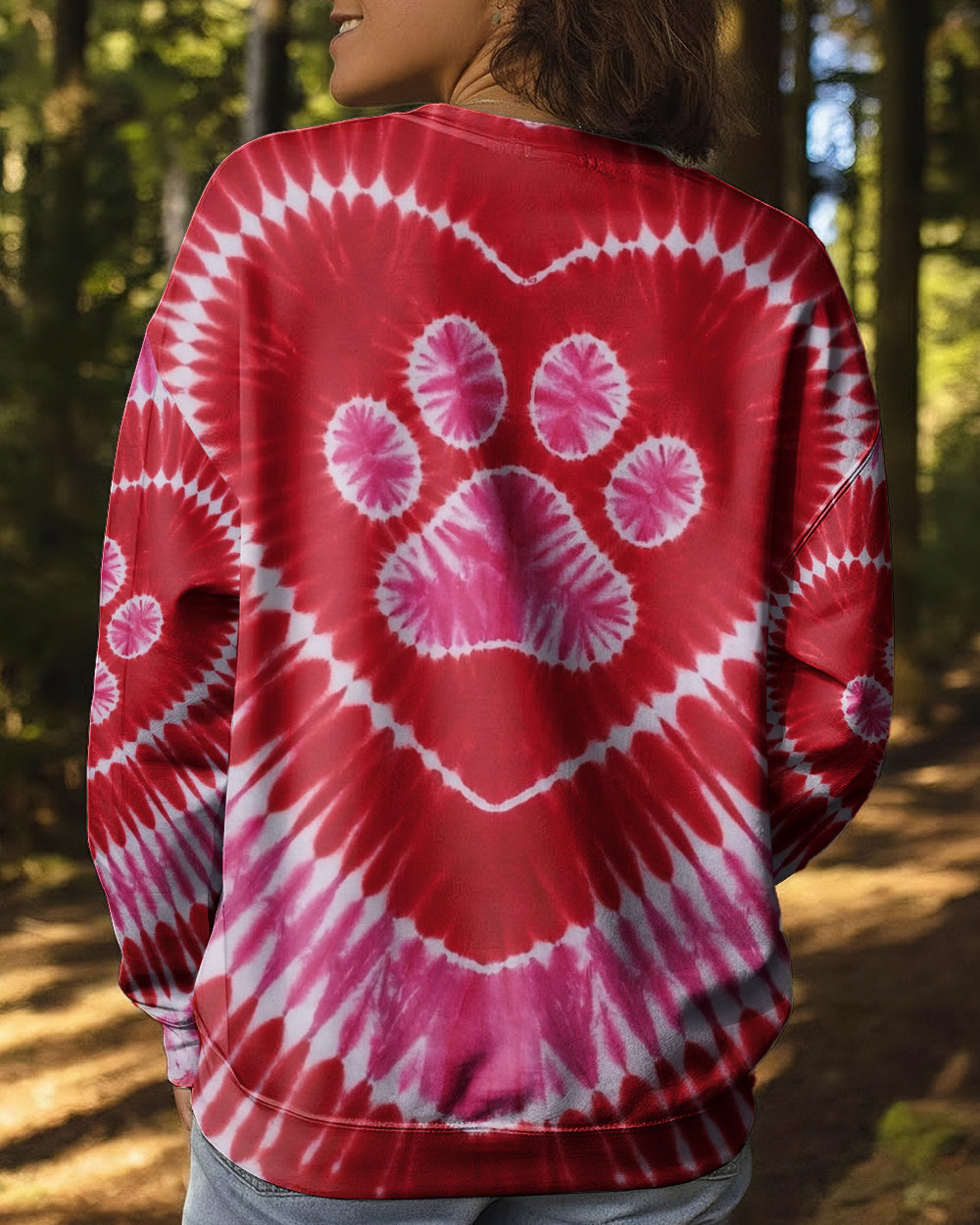 RED PINK PAW HEART ALL OVER PRINT - TYPQ0703261