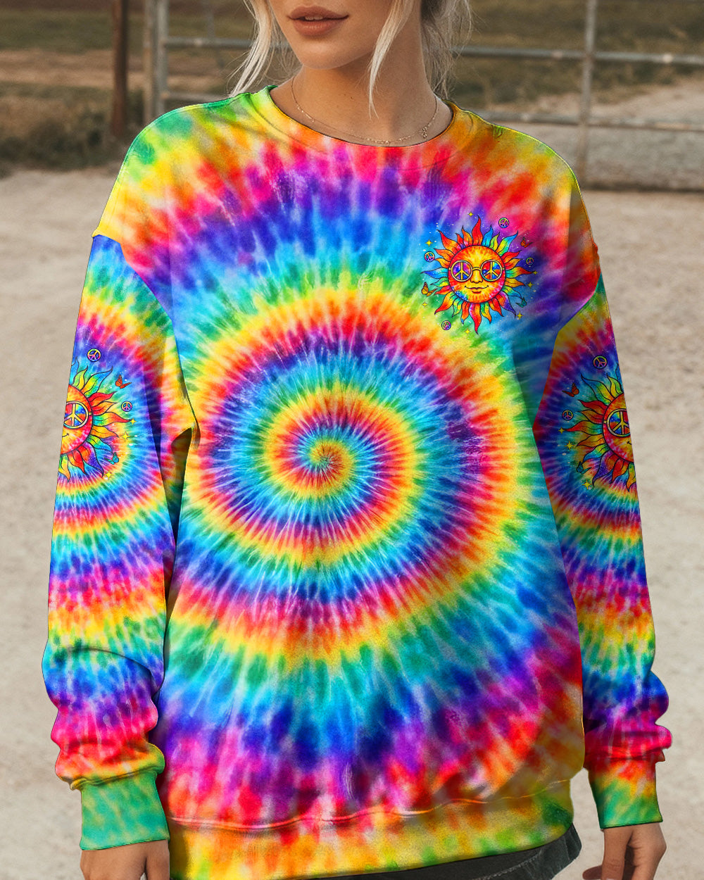 BE YOU THE WORLD WILL ADJUST HIPPIE SUN ALL OVER PRINT - YHLT2502261