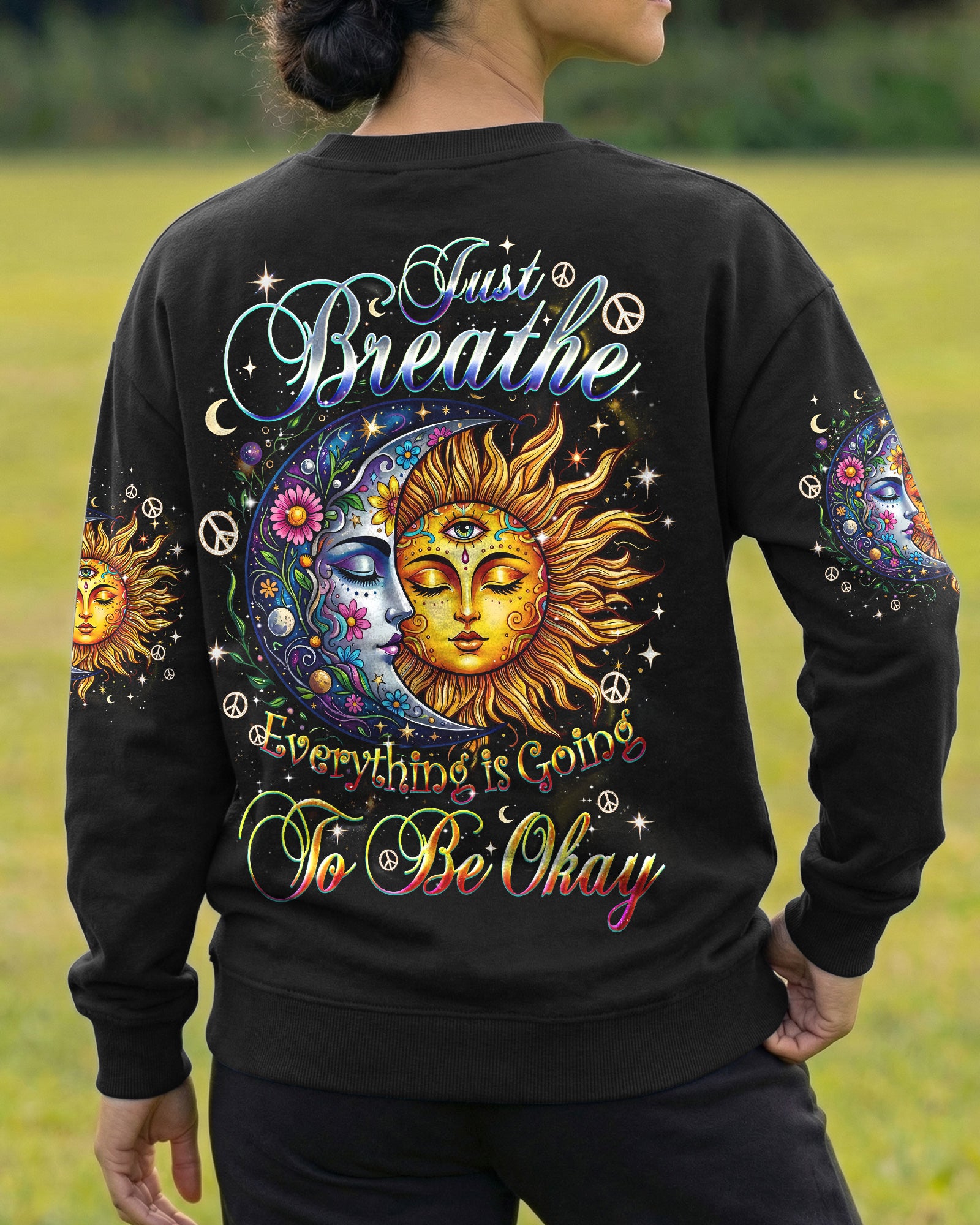 JUST BREATHE SUN AND MOON ALL OVER PRINT - TYQY2104261