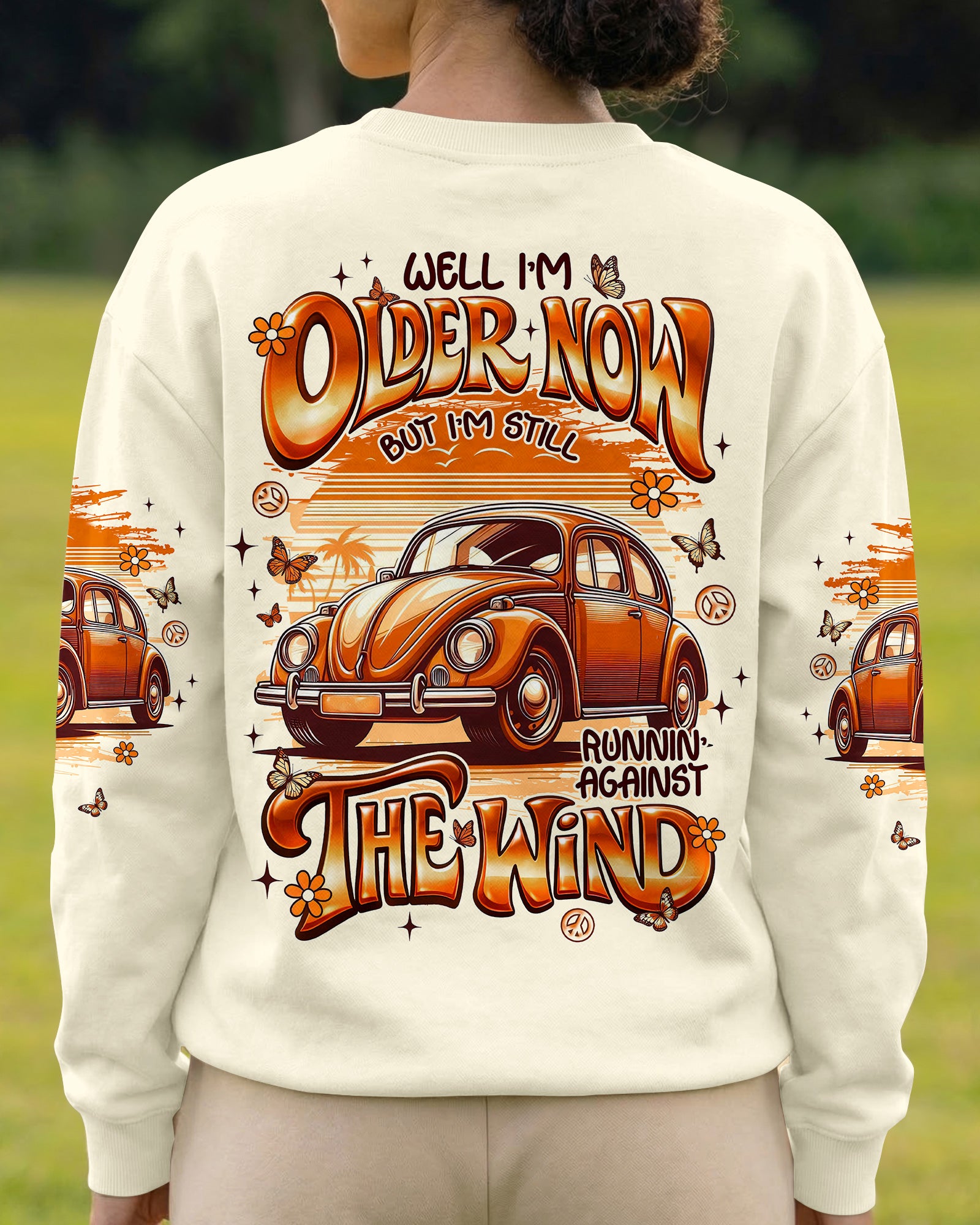 RUNNING AGAINST THE WIND RETRO CAR ALL OVER PRINT  - TLNT2003262