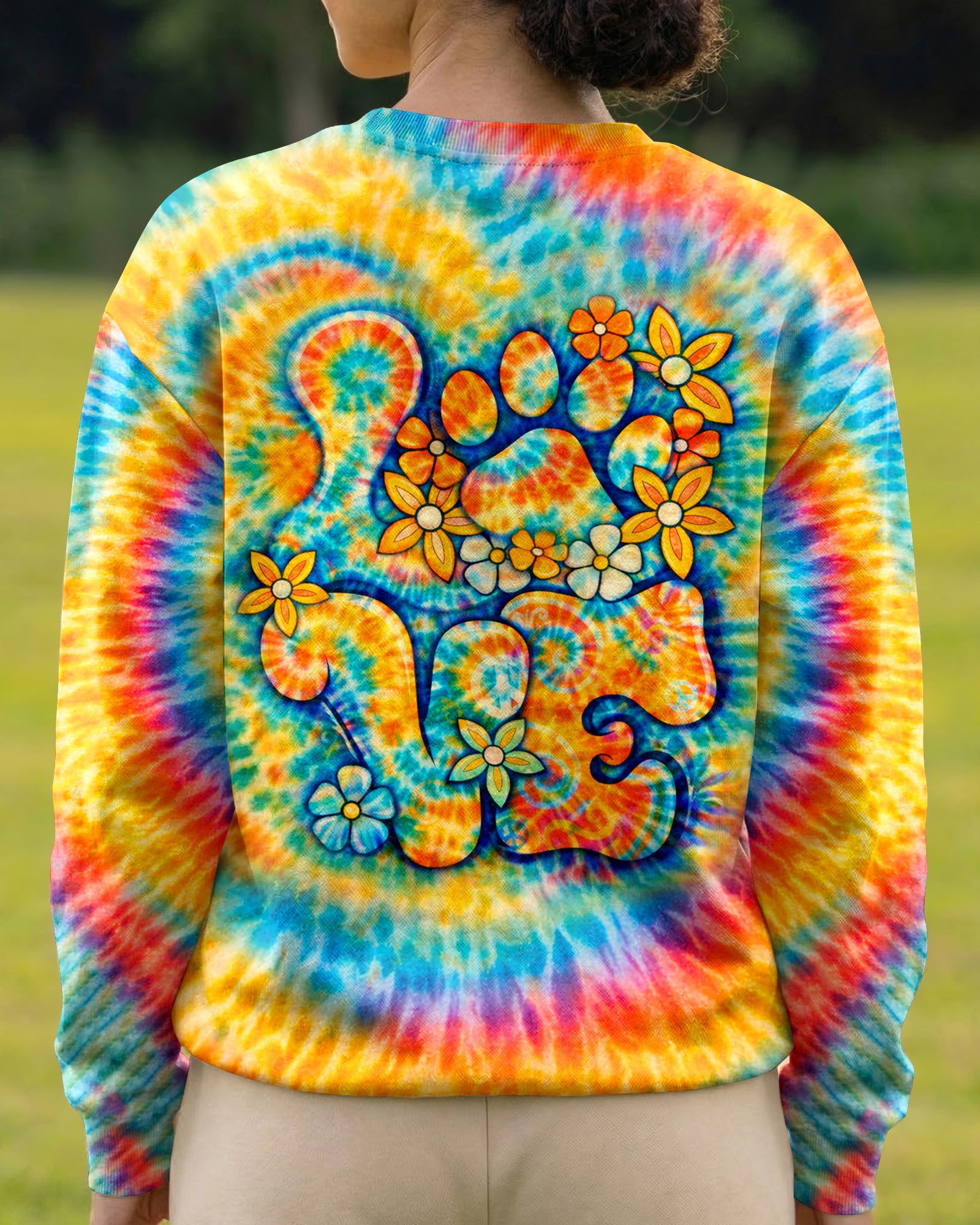 LOVE PAW PRINT SWIRL ALL OVER PRINT - TLHN2503252