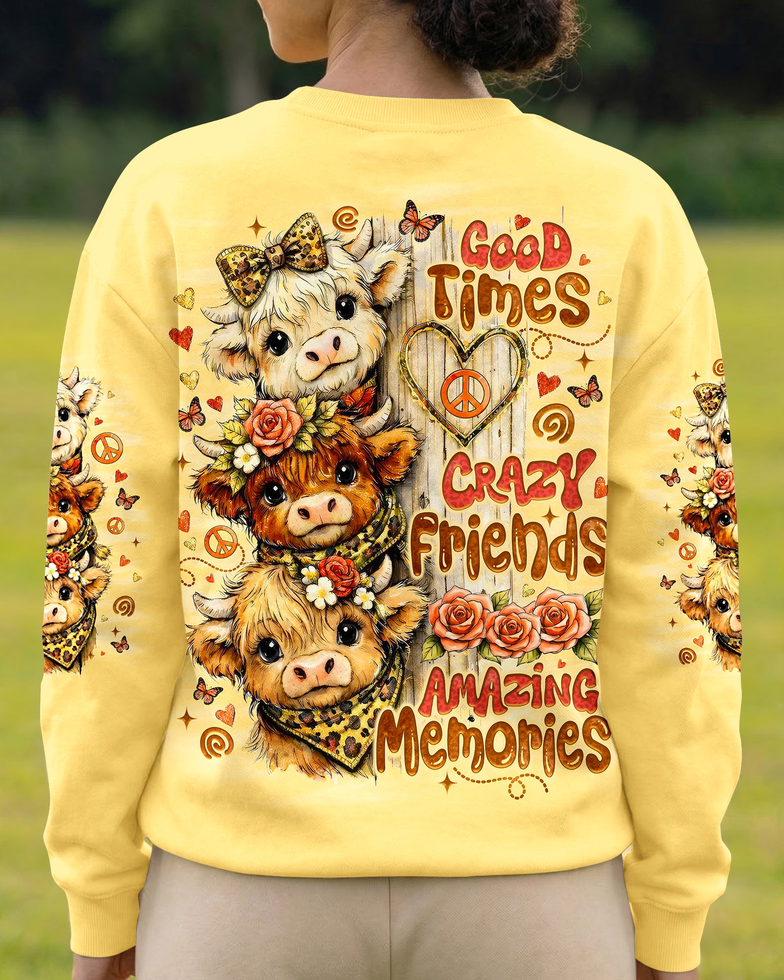 GOOD TIMES CRAZY FRIEND COW ALL OVER PRINT - TLNO1006261