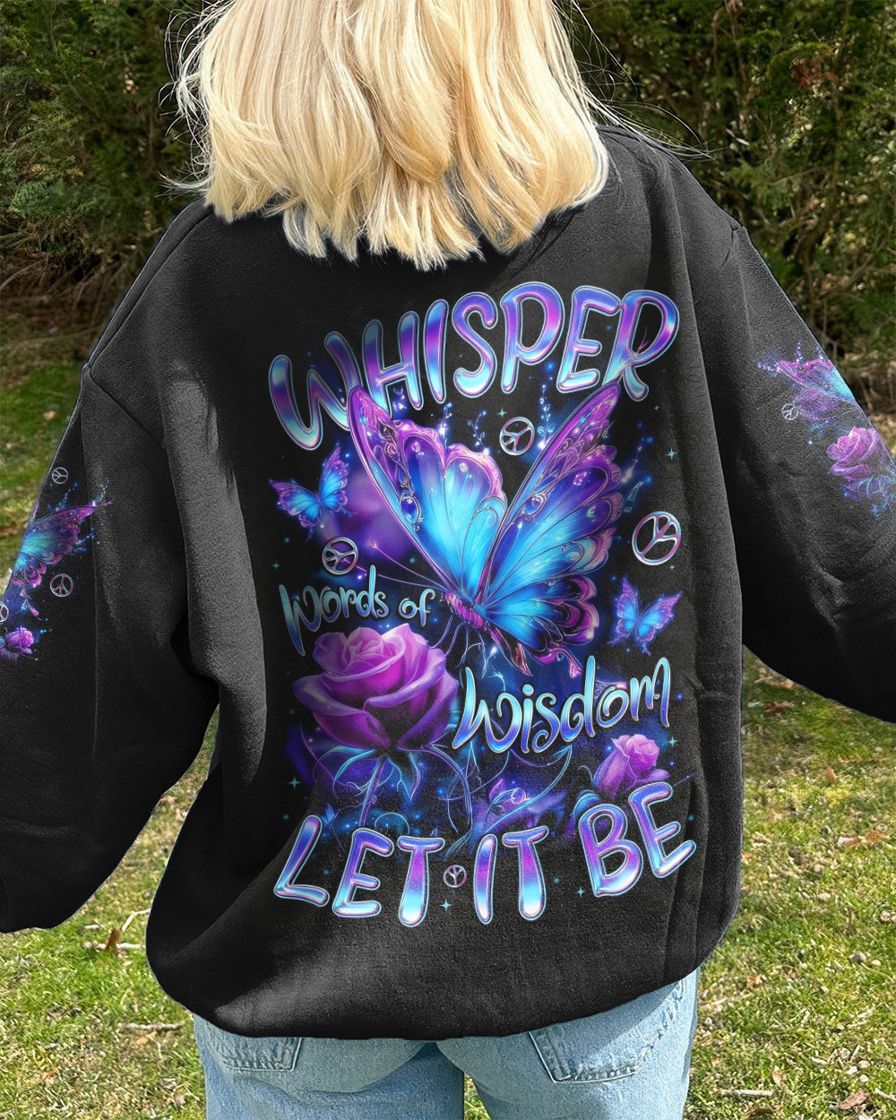 WHISPER WORDS OF WISDOM LET IT BE BUTTERFLY ALL OVER PRINT - TYTD2302261