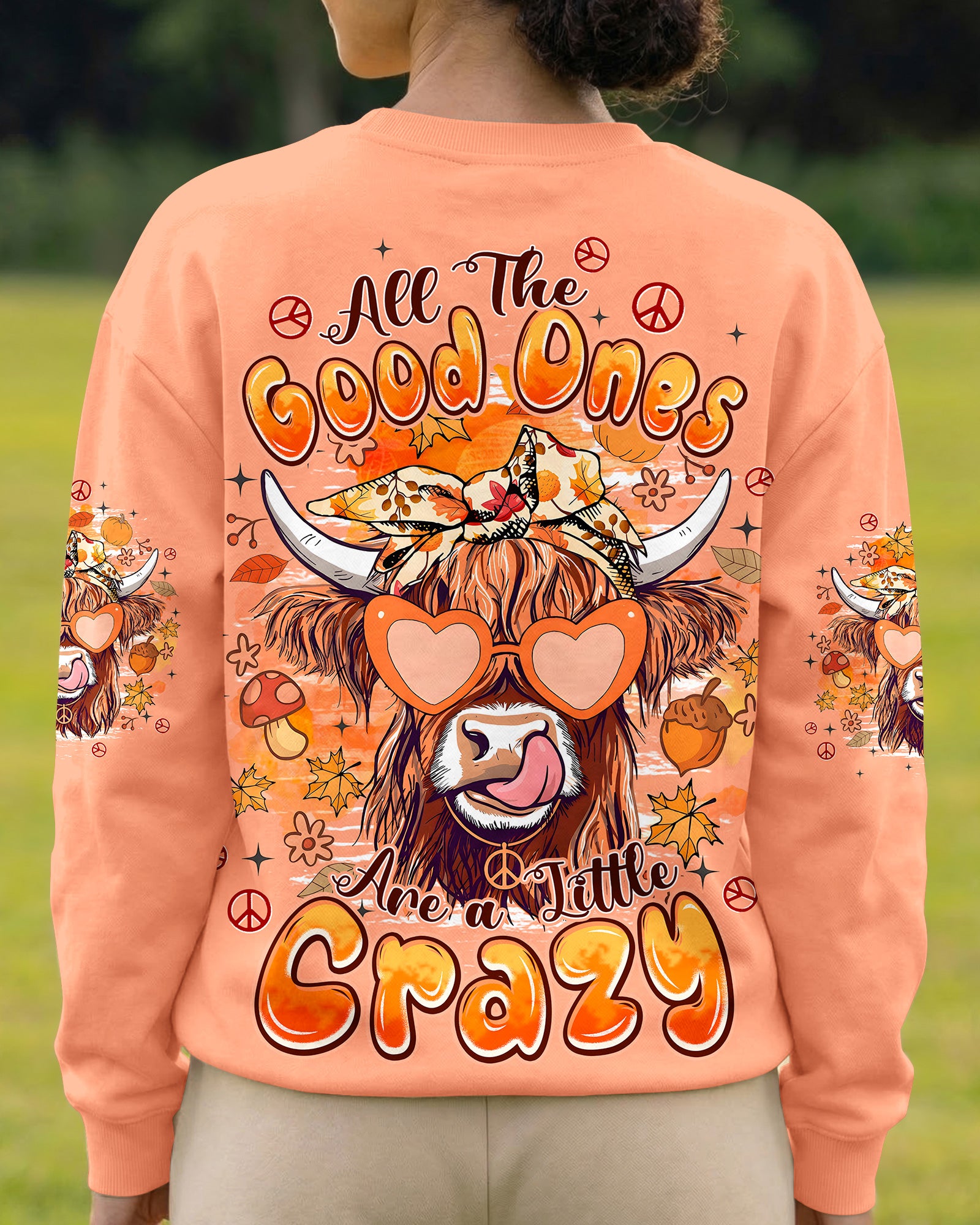 ALL THE GOOD ONES ARE A LITTLE CRAZY HIGHLAND COW ALL OVER PRINT - TYPQ0608261