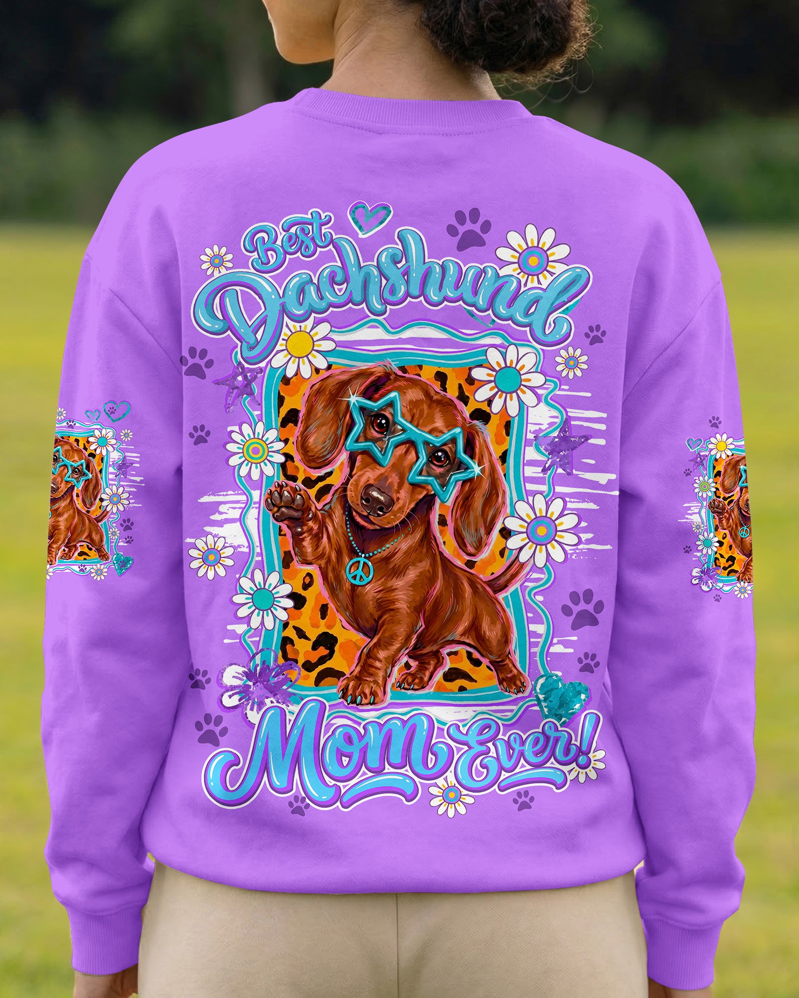 BEST DACHSHUND MOM DOG EVER ALL OVER PRINT - TY1805261