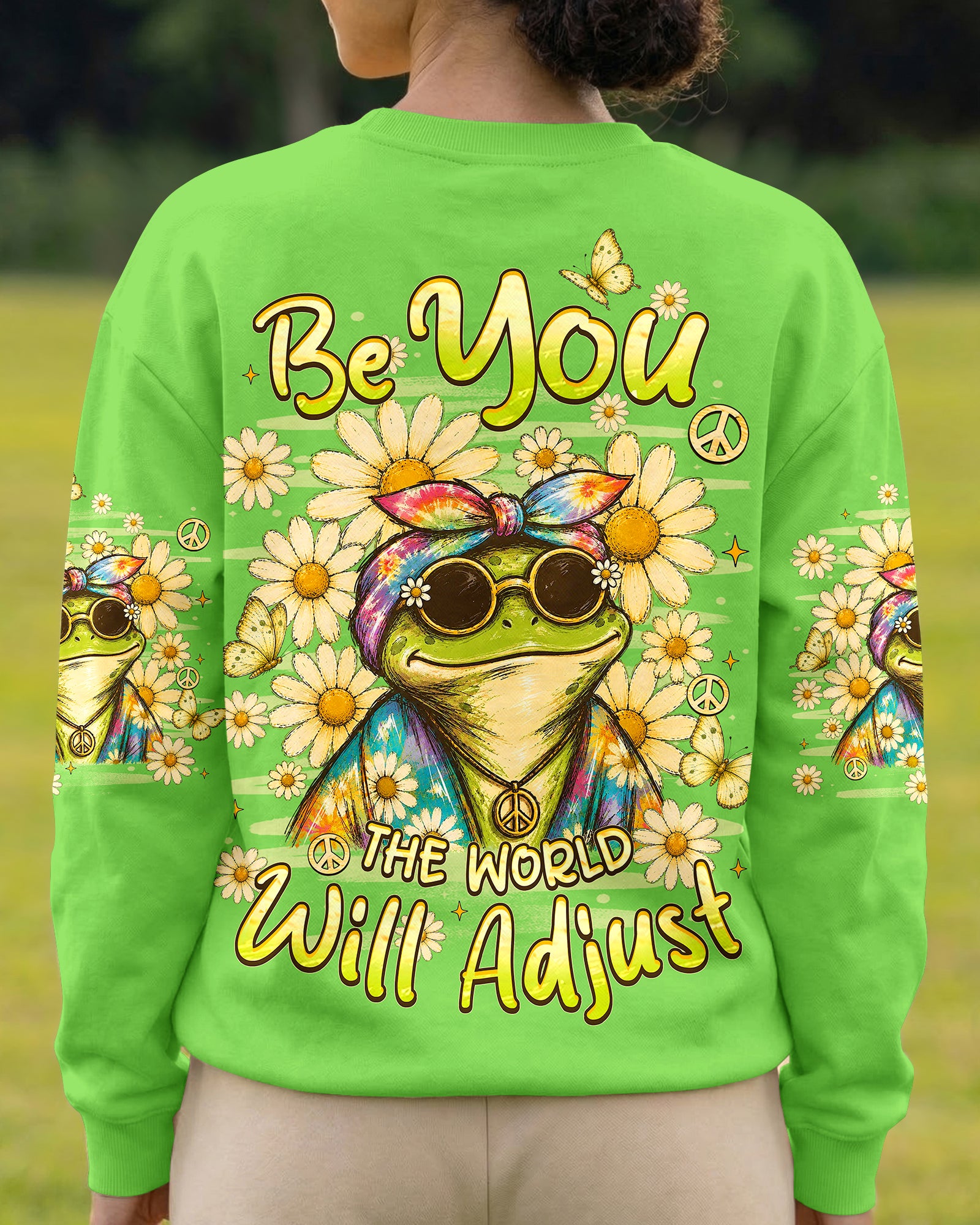 BE YOU THE WORLD WILL ADJUST FROG ALL OVER PRINT - TLHN3007263