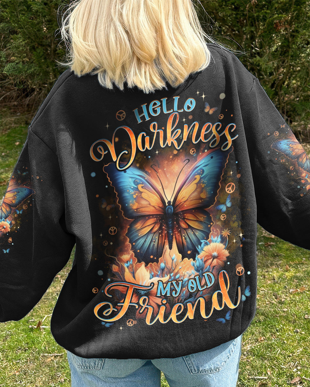 HELLO DARKNESS MY OLD FRIEND BUTTERFLY ALL OVER PRINT - TYPQ0302261