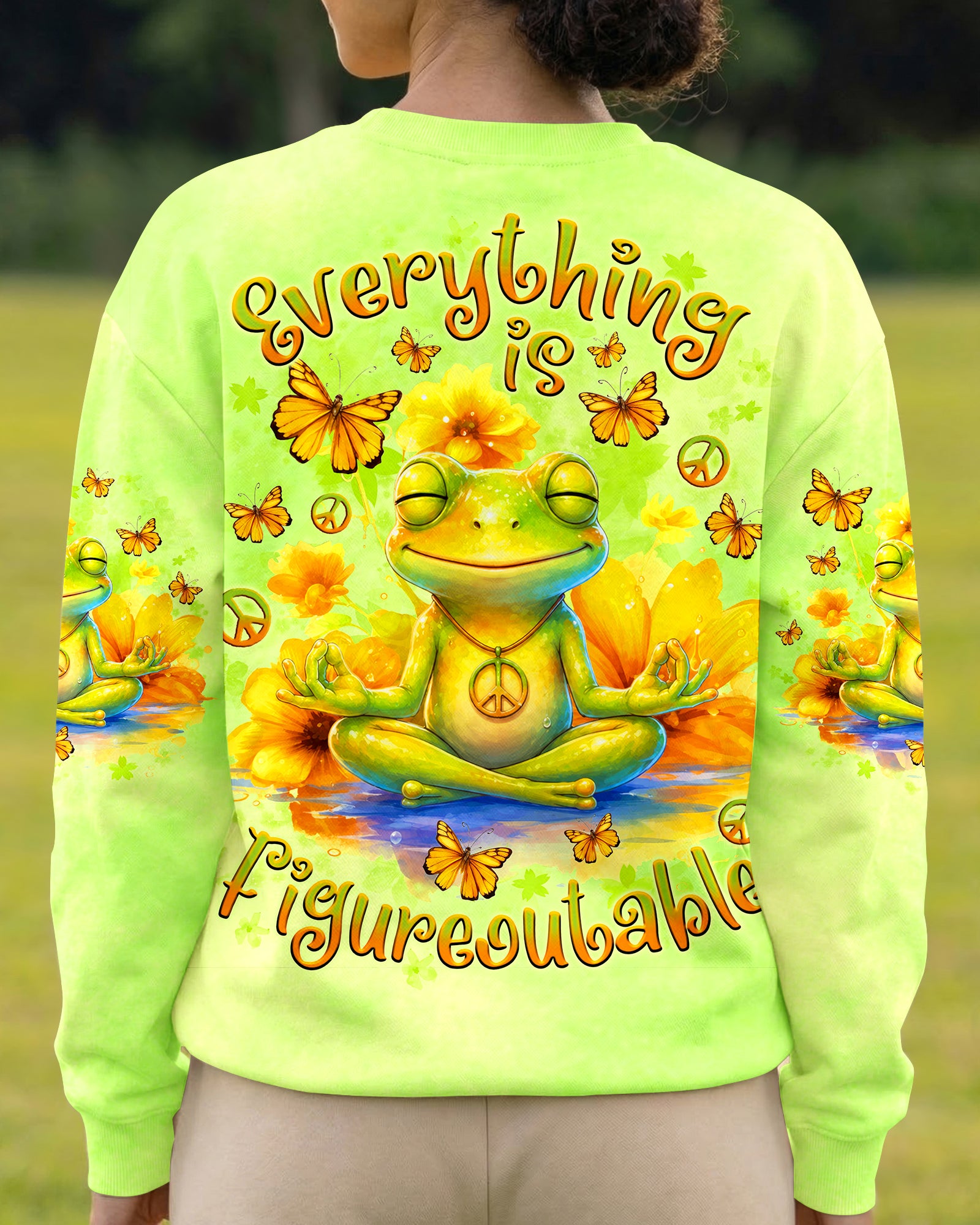 EVERYTHING IS FIGUREOUTABLE FROG ALL OVER PRINT  - TLNO1107261