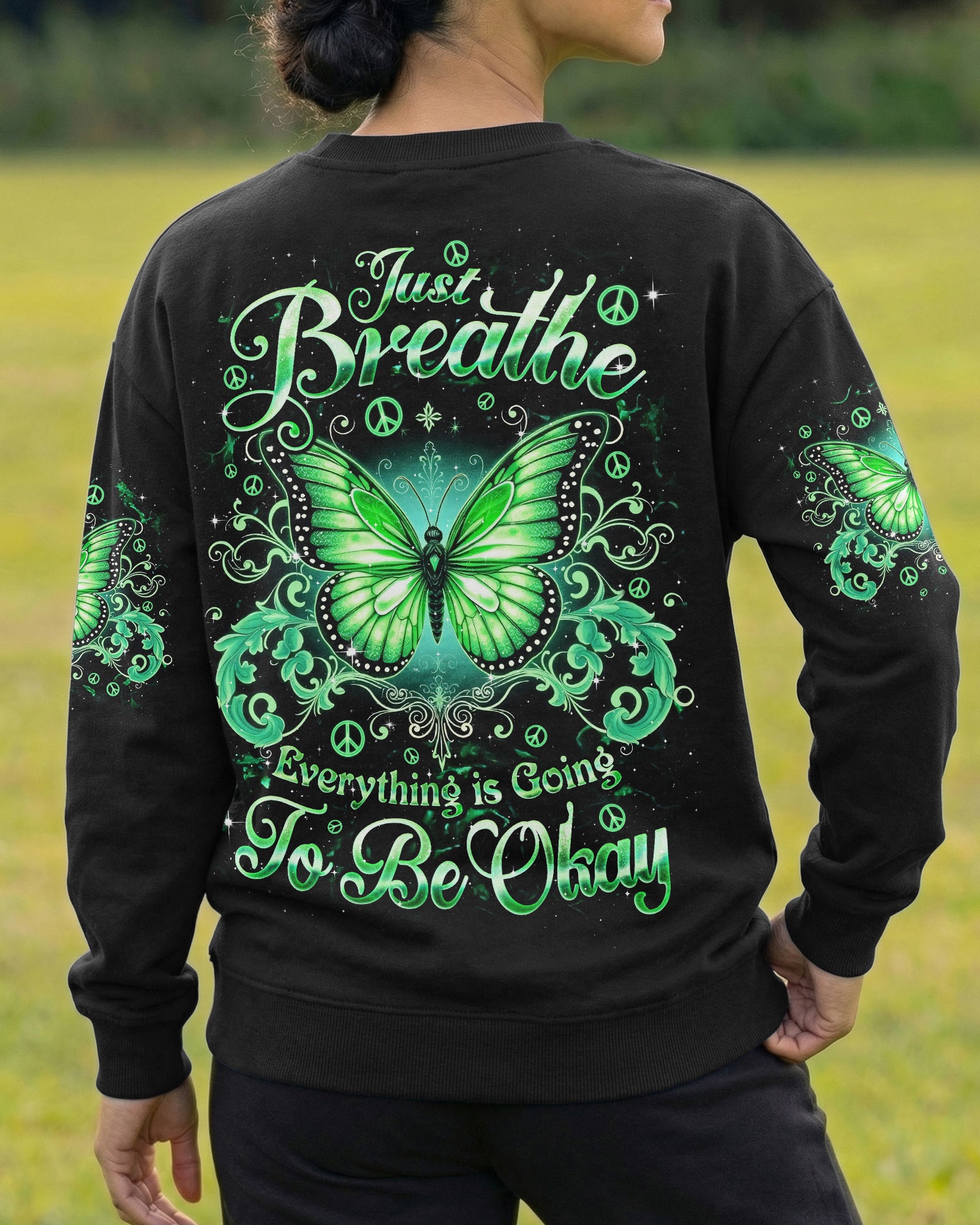 JUST BREATHE BUTTERFLY ALL OVER PRINT - TYQY2803262