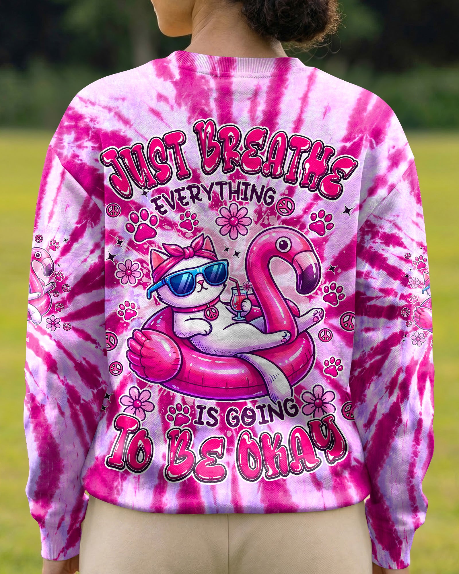 JUST BREATHE CAT ALL OVER PRINT - TYPQ2804262