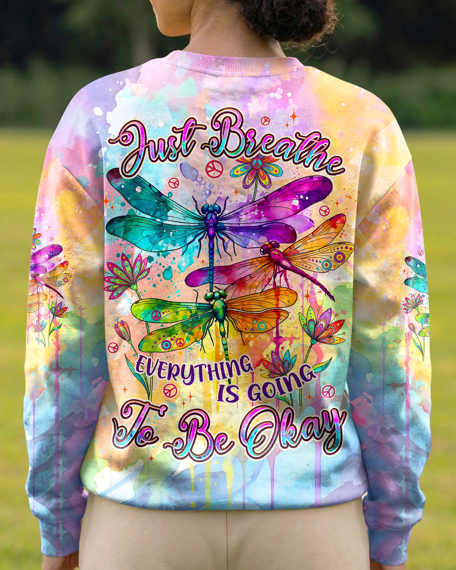 JUST BREATHE DRAGONFLY ALL OVER PRINT - TYPQ1205262