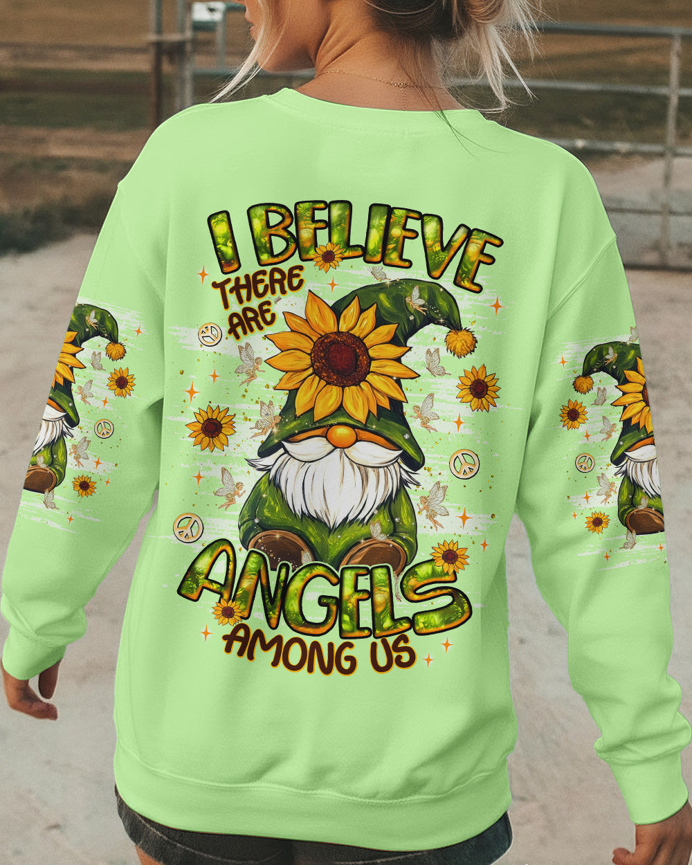 I BELIEVE THERE ARE ANGELS AMONG US GNOME  ALL OVER PRINT - TLNT0502261