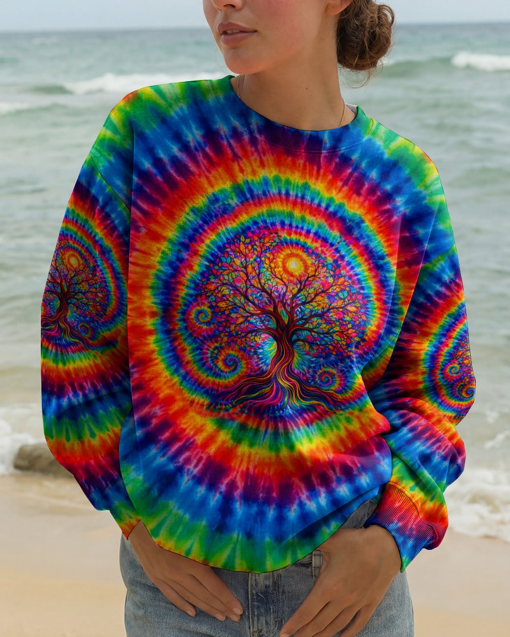TREE LIFE COLORFUL SWIRL ALL OVER PRINT - TLTW2602262