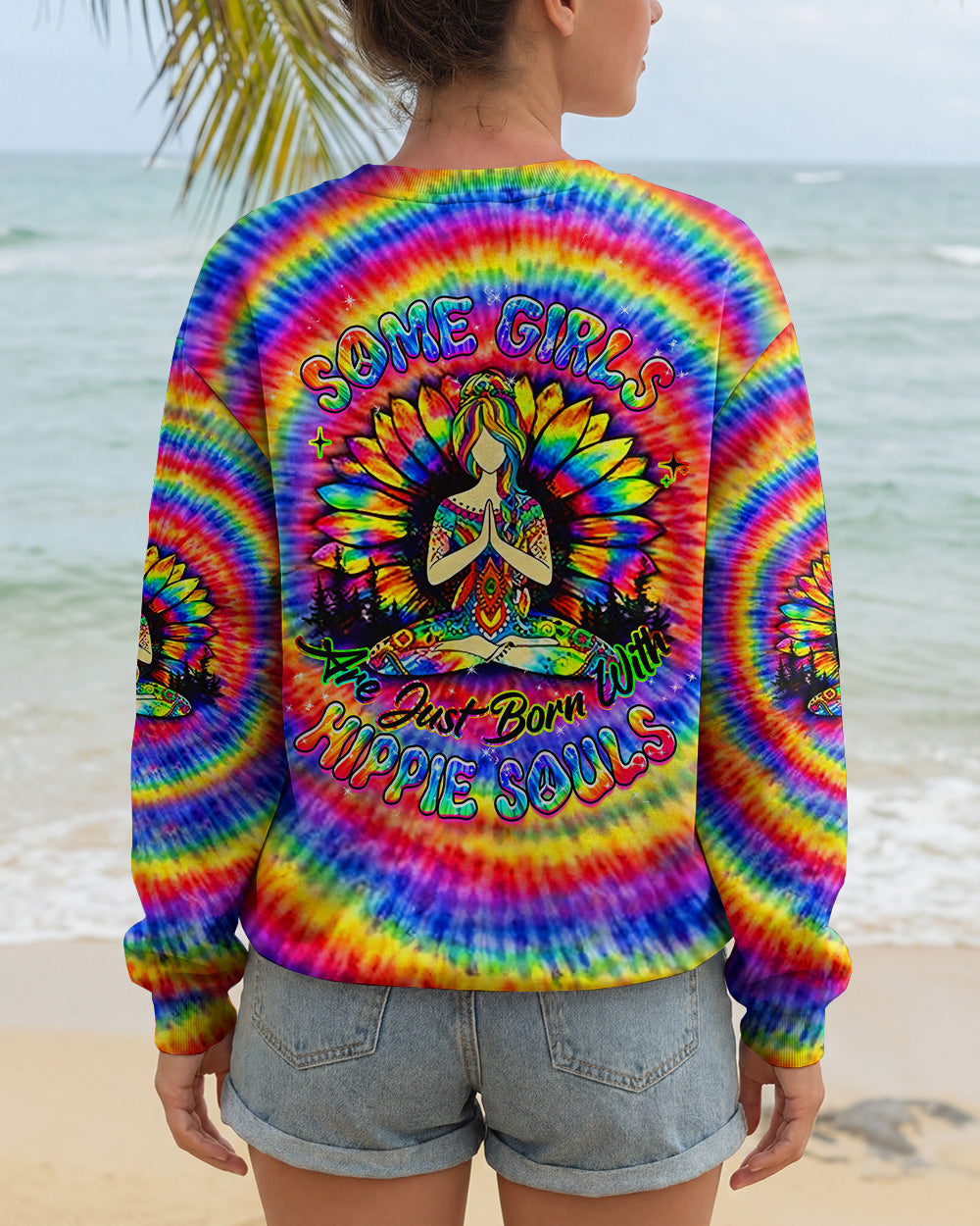 SOME GIRLS ARE JUST BORN WITH HIPPIE SOULS ALL OVER PRINT - YHHG2602261