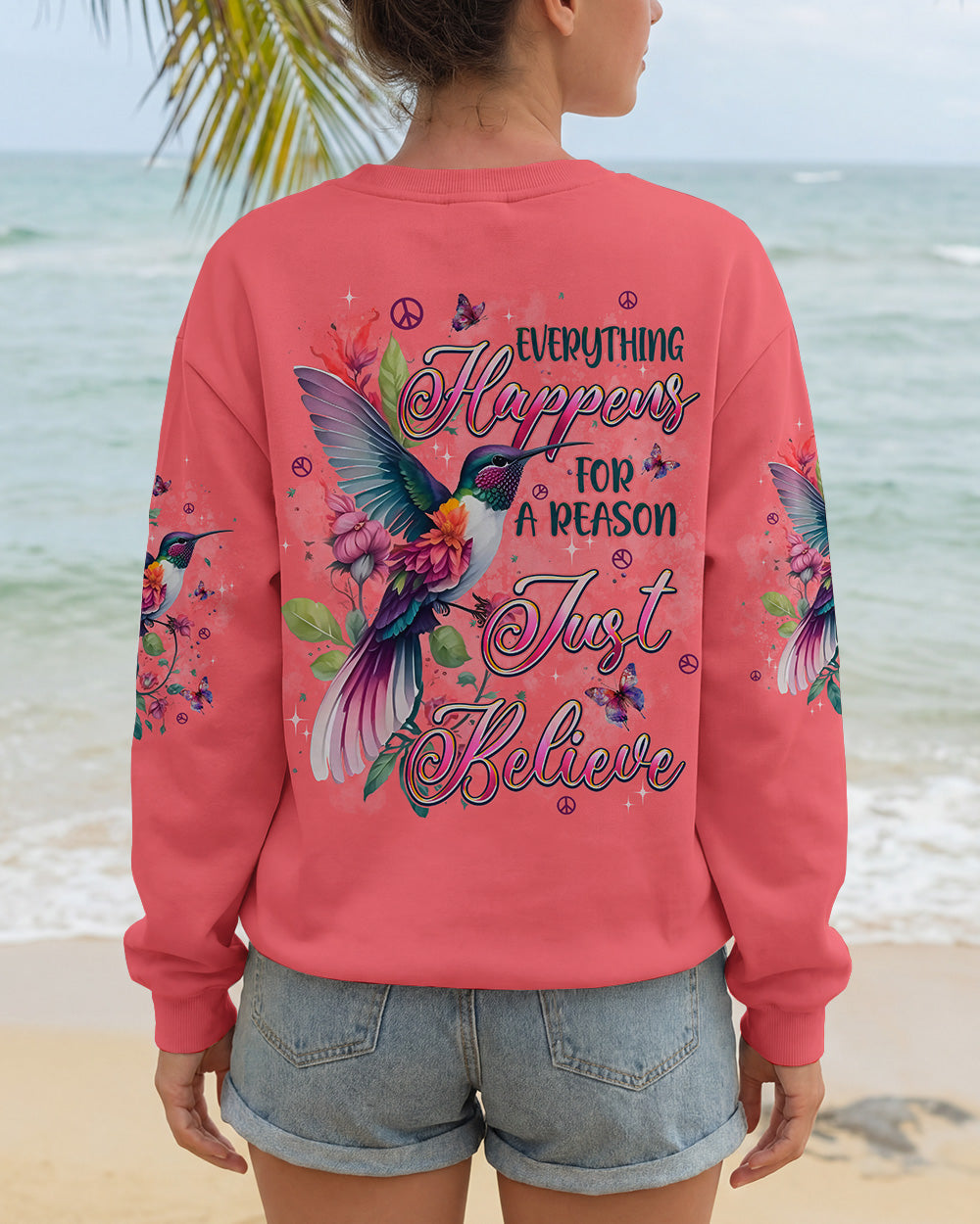 JUST BELIEVE HUMMINGBIRD ALL OVER PRINT - TYPQ0902261