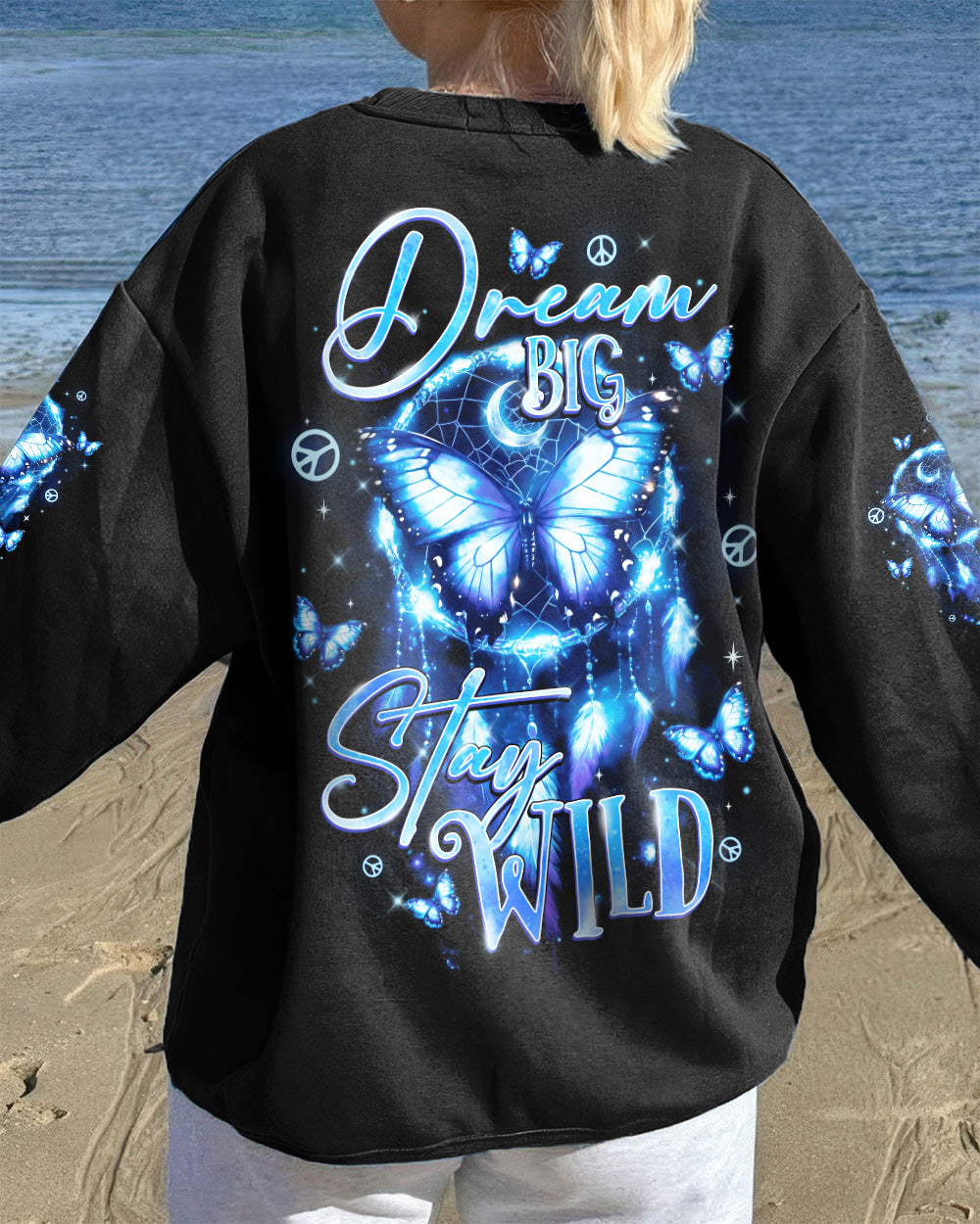 DREAM BIG STAY WILD BUTTERFLY ALL OVER PRINT  - TYTD0602251