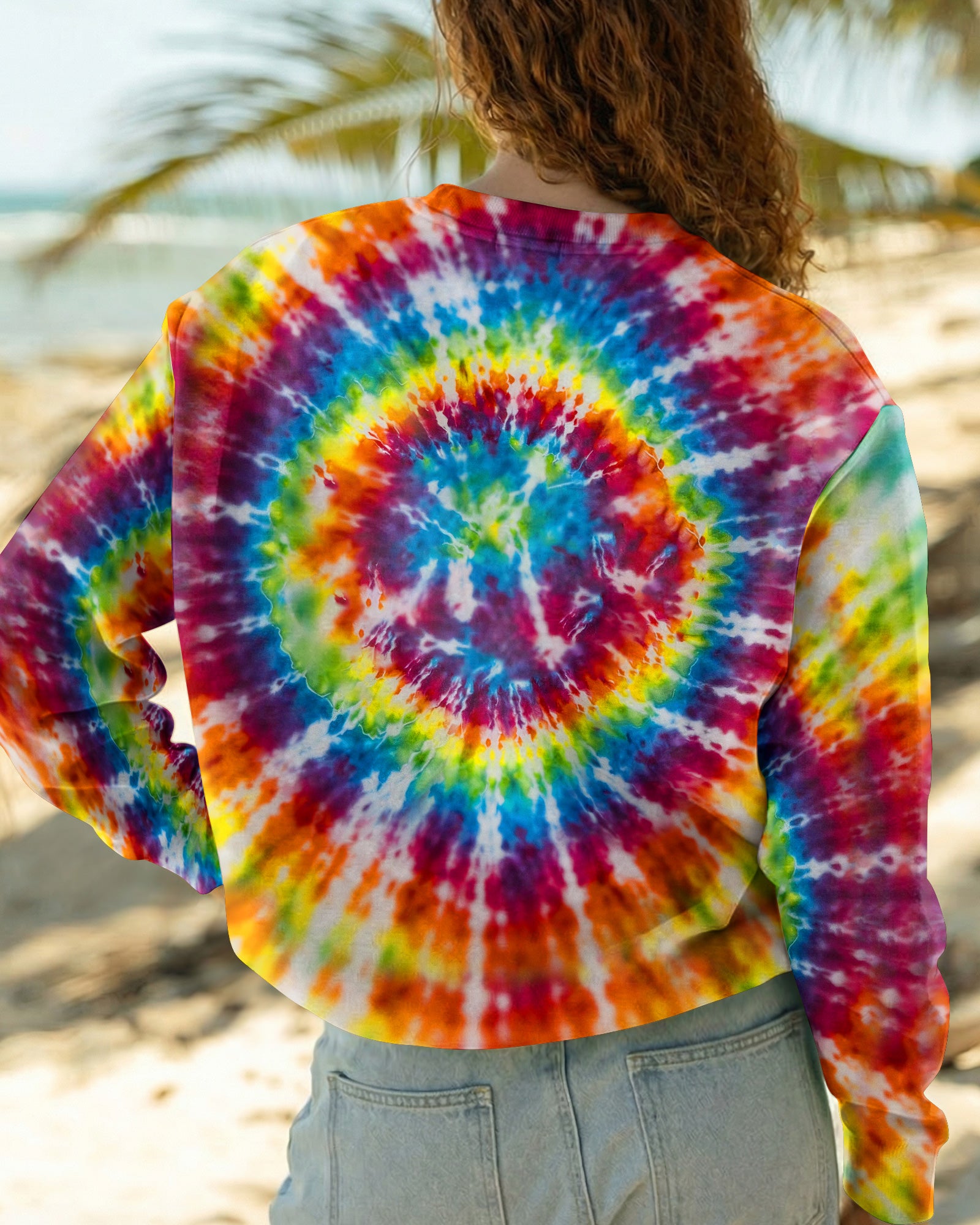 PEACE LOVE PAW PRINT COLORFUL SWIRL ALL OVER PRINT  - TLHG3103262